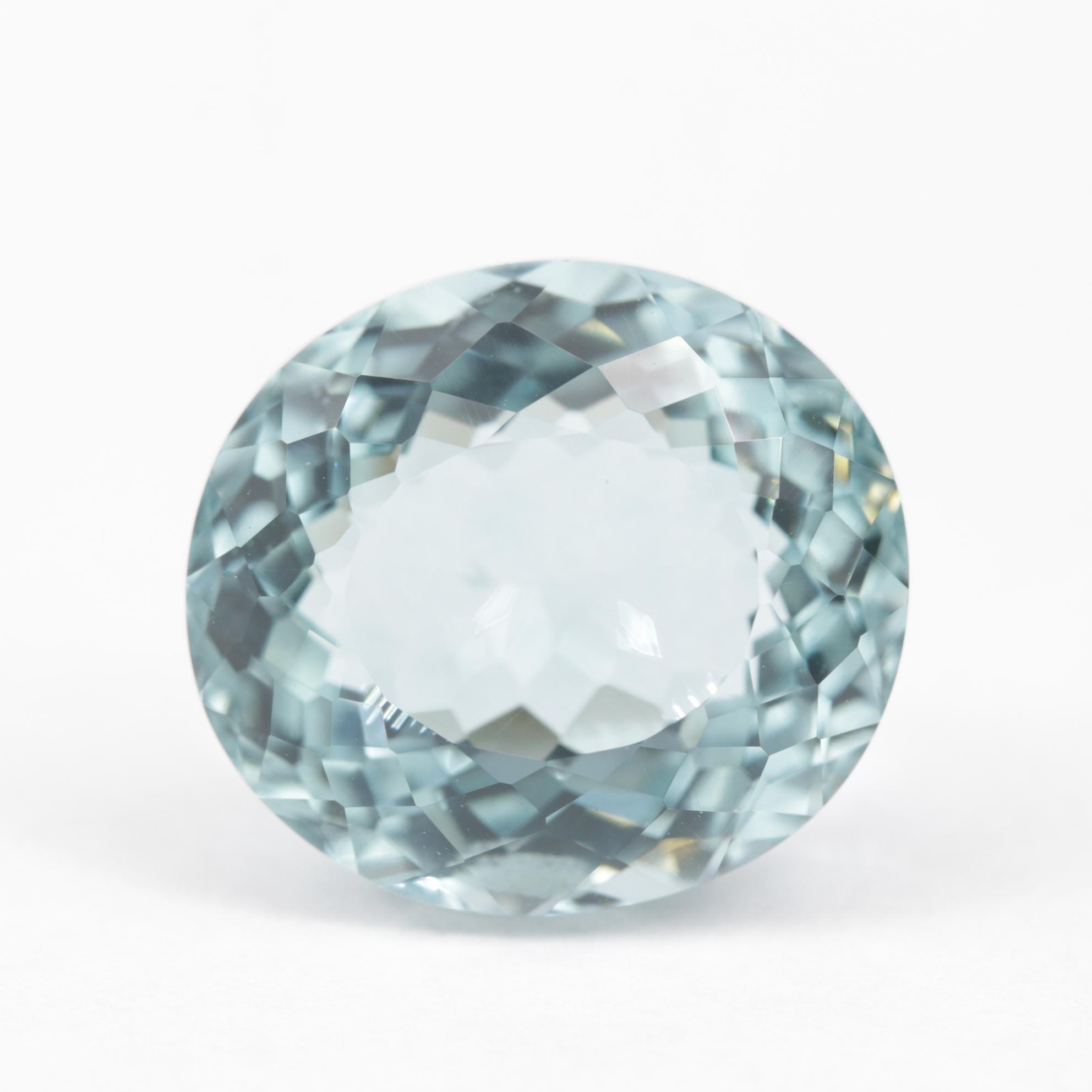 Loose 11.95 CT Synthetic Blue Quartz