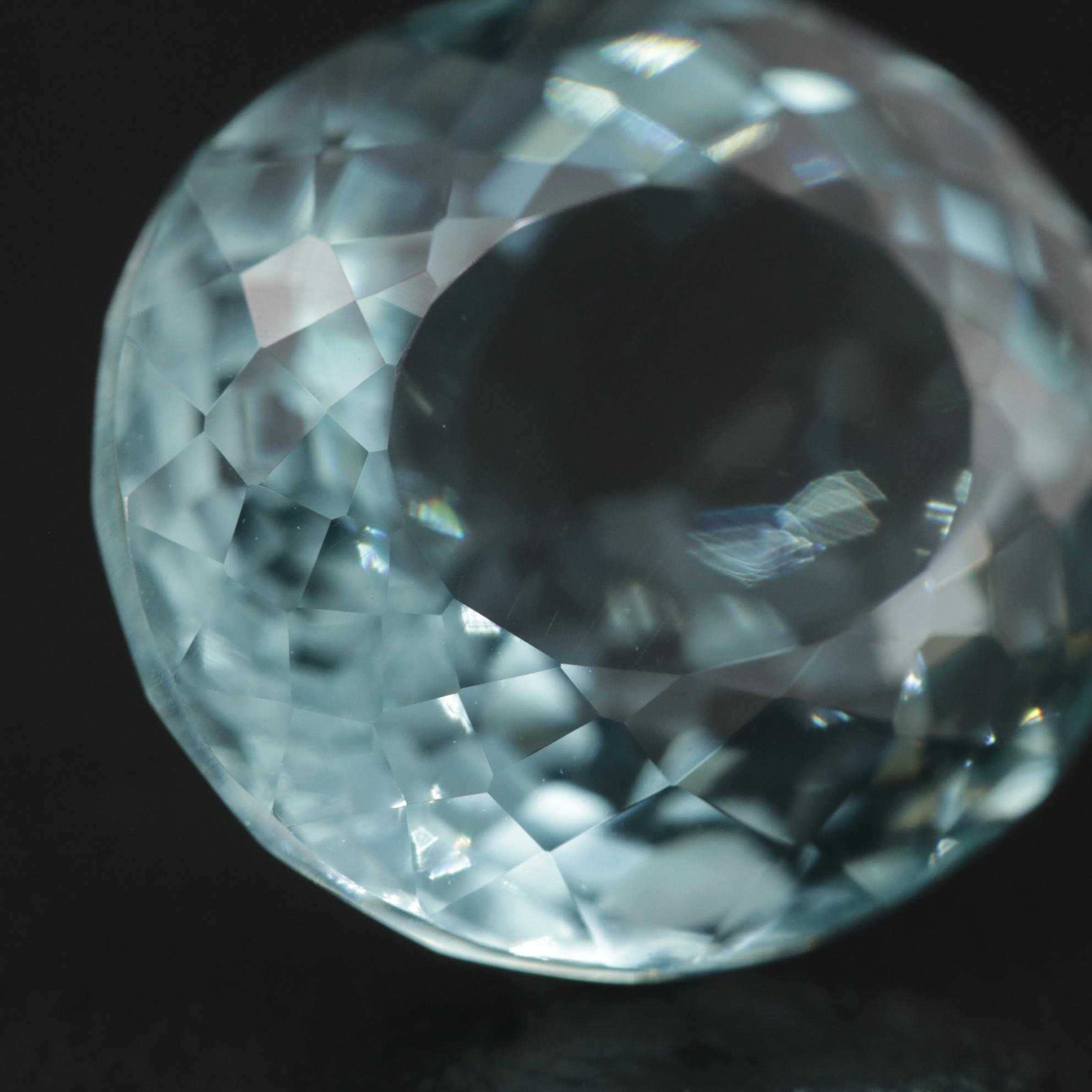 Loose 11.95 CT Synthetic Blue Quartz