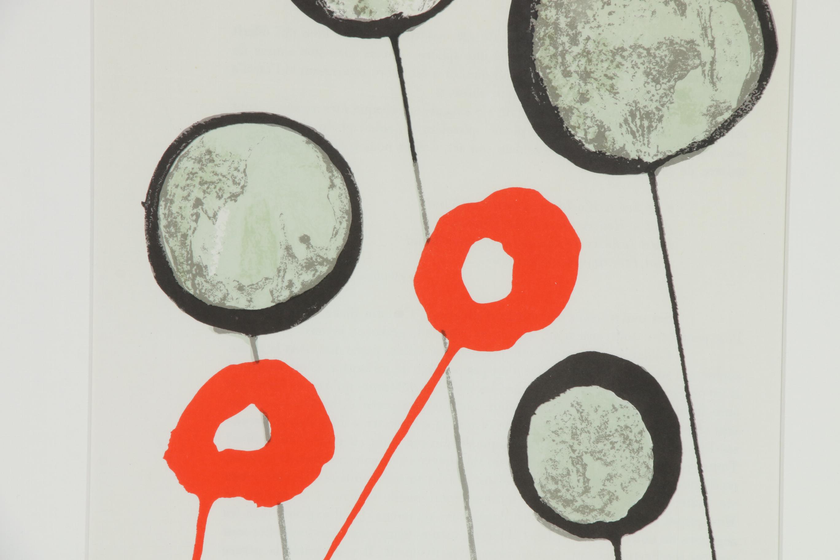 Alexander Calder Color Lithograph for "Derrière le Miroir", 1966