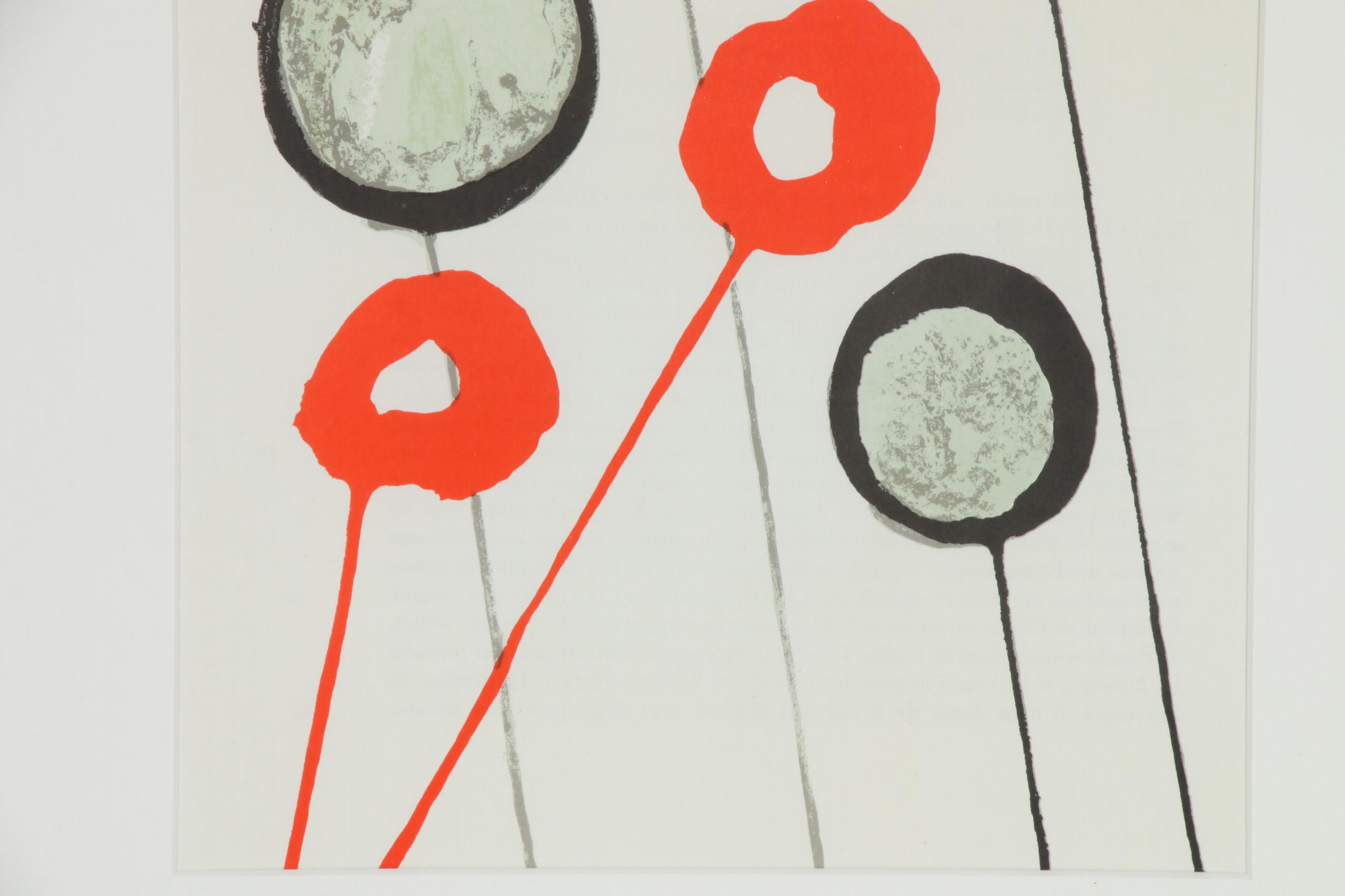 Alexander Calder Color Lithograph for "Derrière le Miroir", 1966