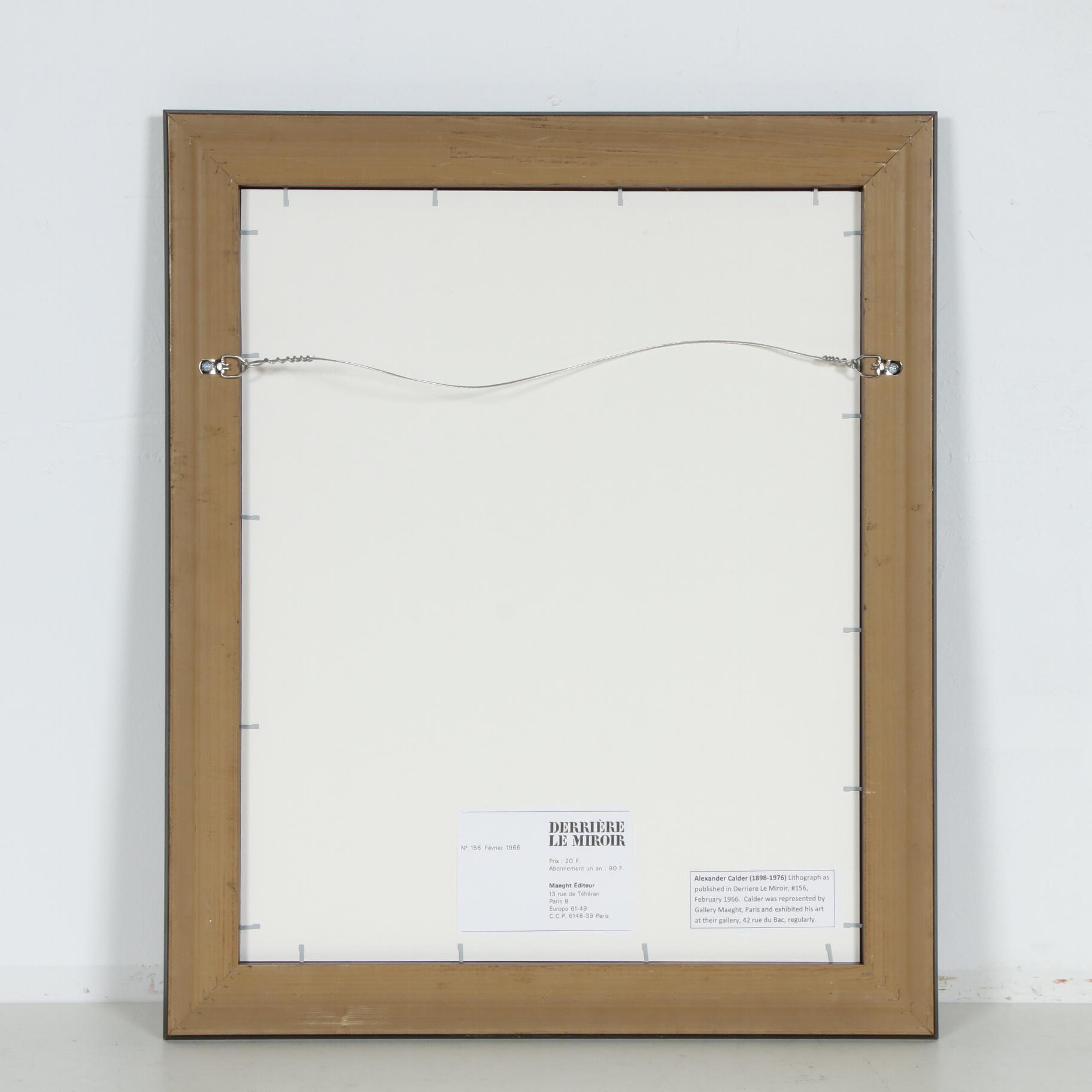 Alexander Calder Color Lithograph for "Derrière le Miroir", 1966