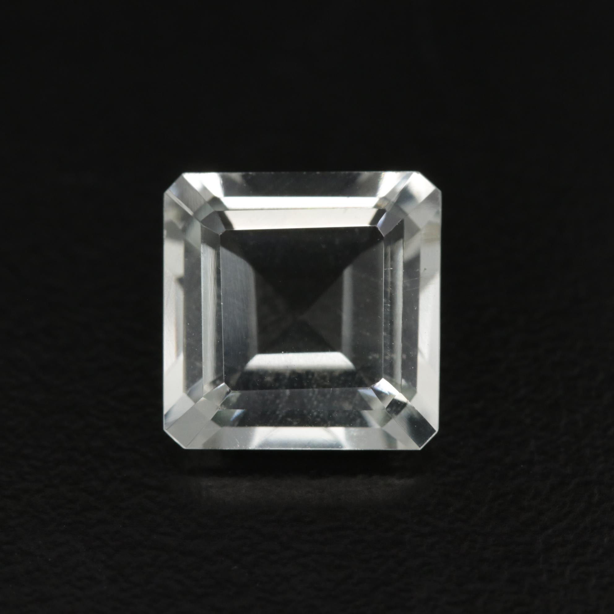 Loose 3.82 CT Cut Corner Rectangular Faceted Prasiolite