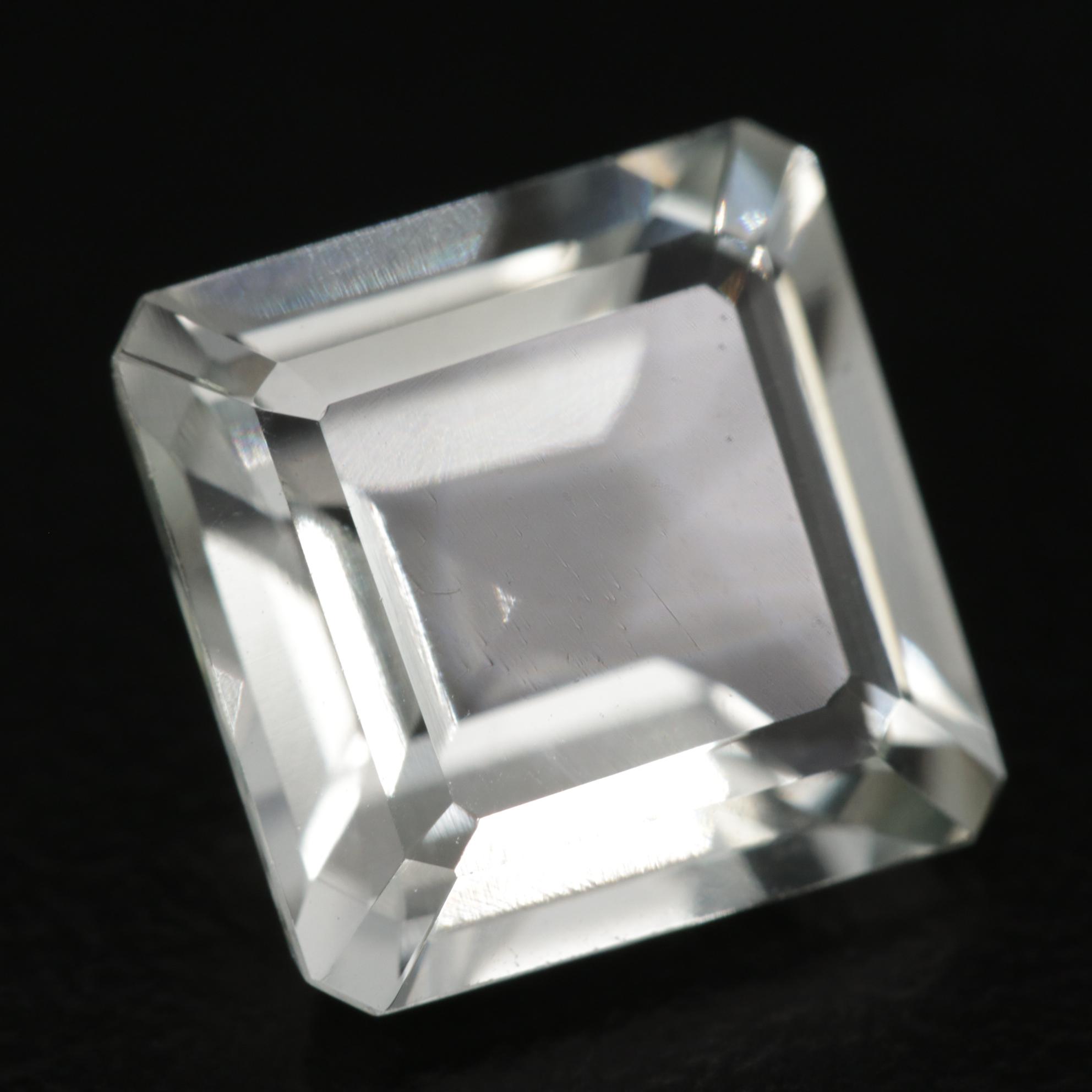 Loose 3.82 CT Cut Corner Rectangular Faceted Prasiolite