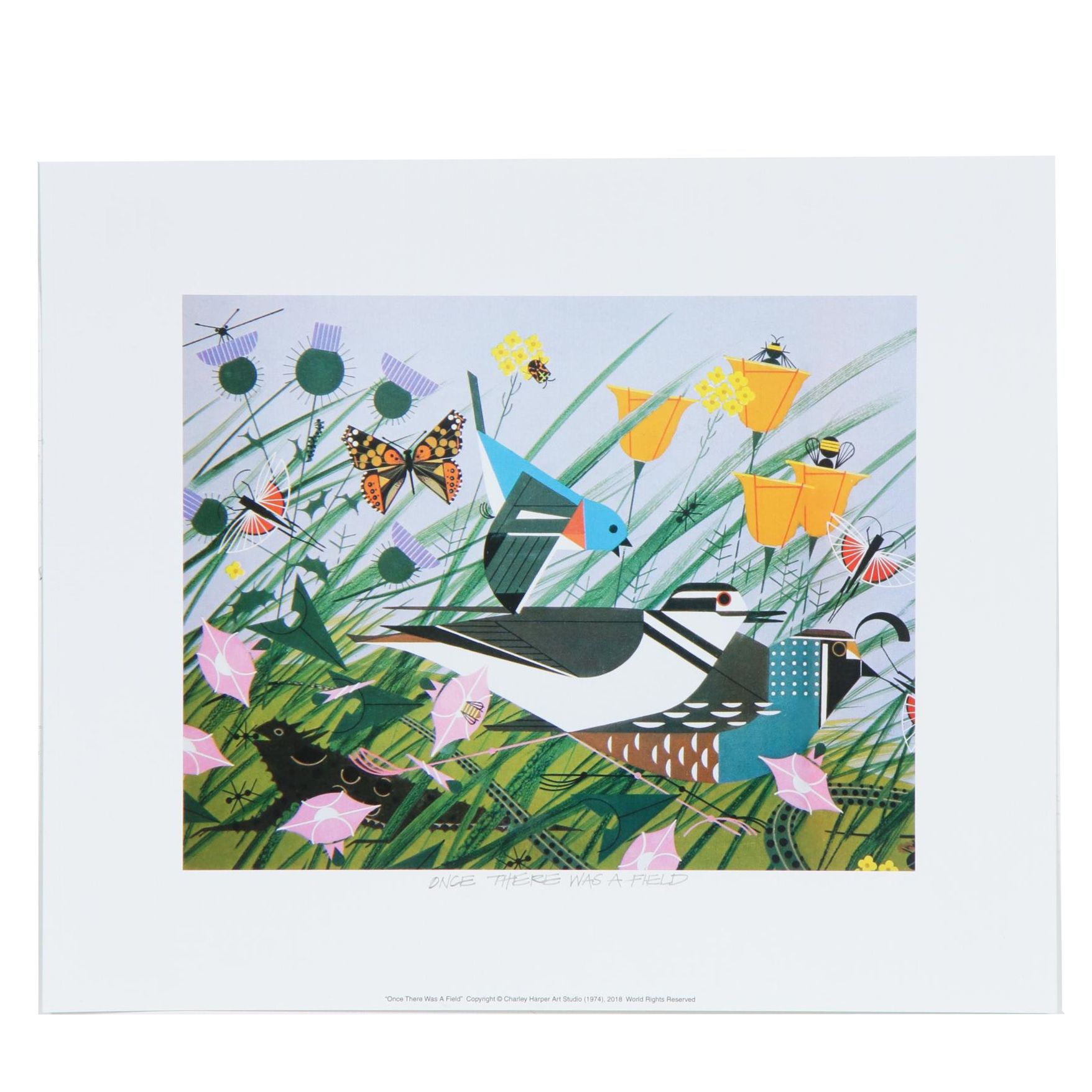 Offset Lithograph after Charley Harper "Once There Was a Field"