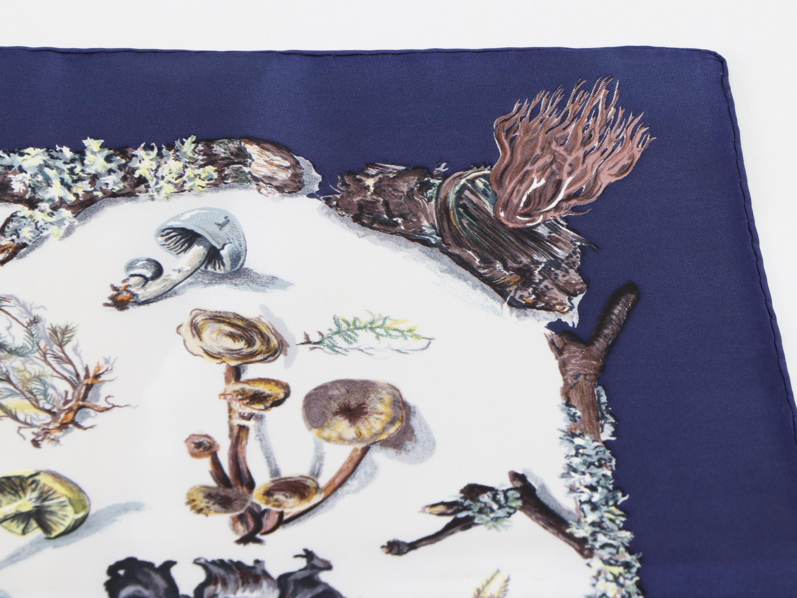 Hermès "Champignons" Silk Scarf