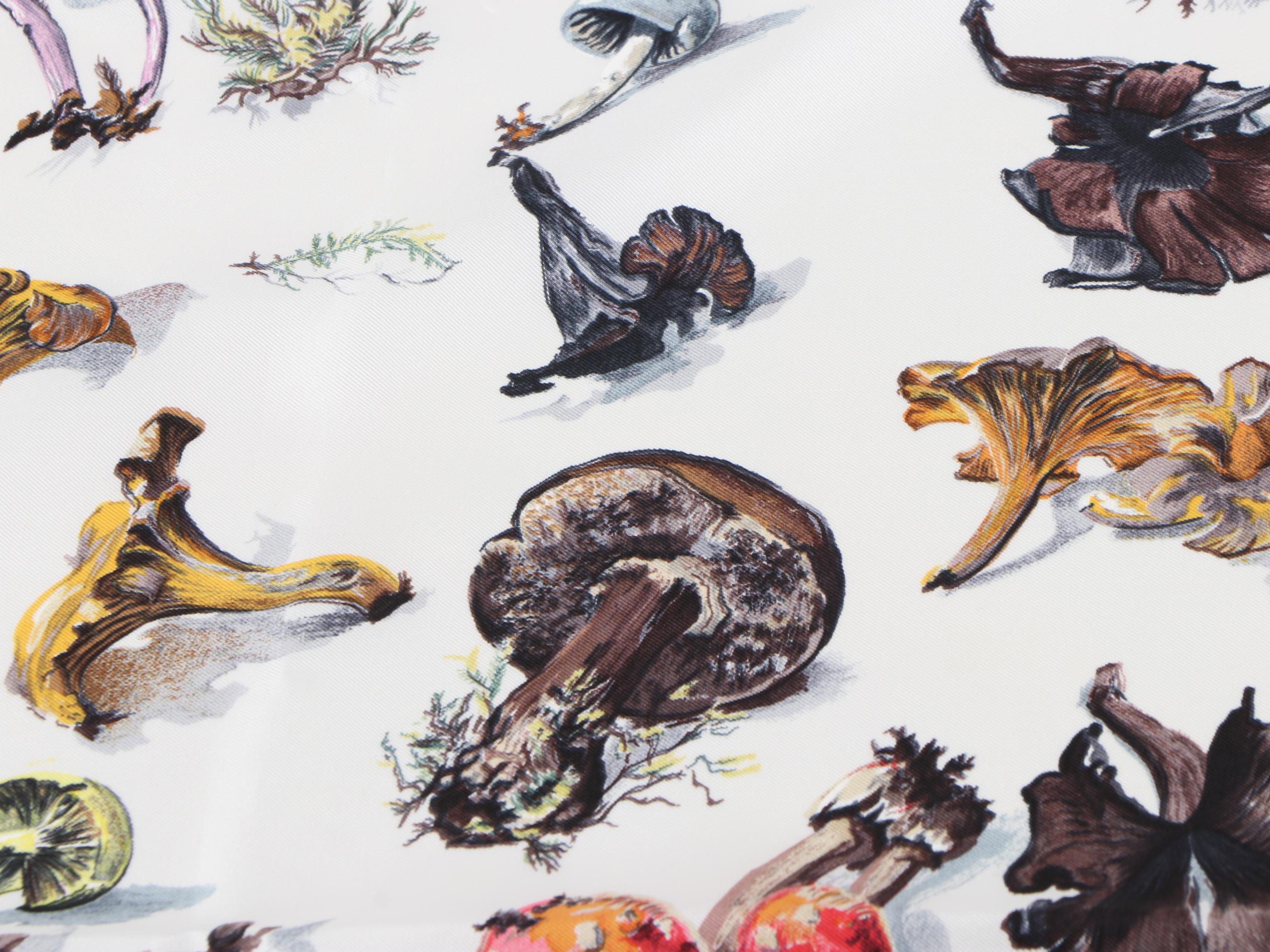 Hermès "Champignons" Silk Scarf