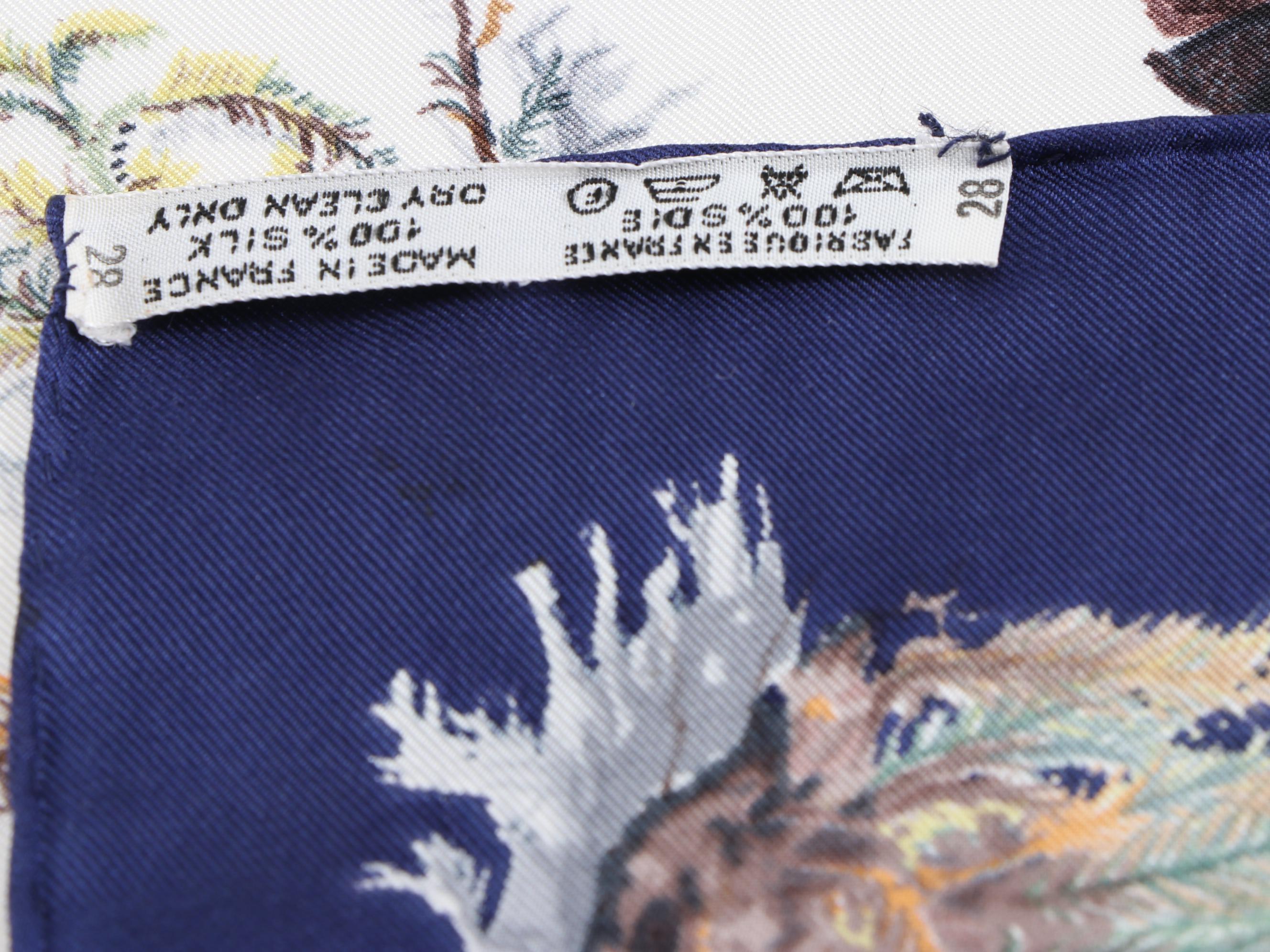 Hermès "Champignons" Silk Scarf