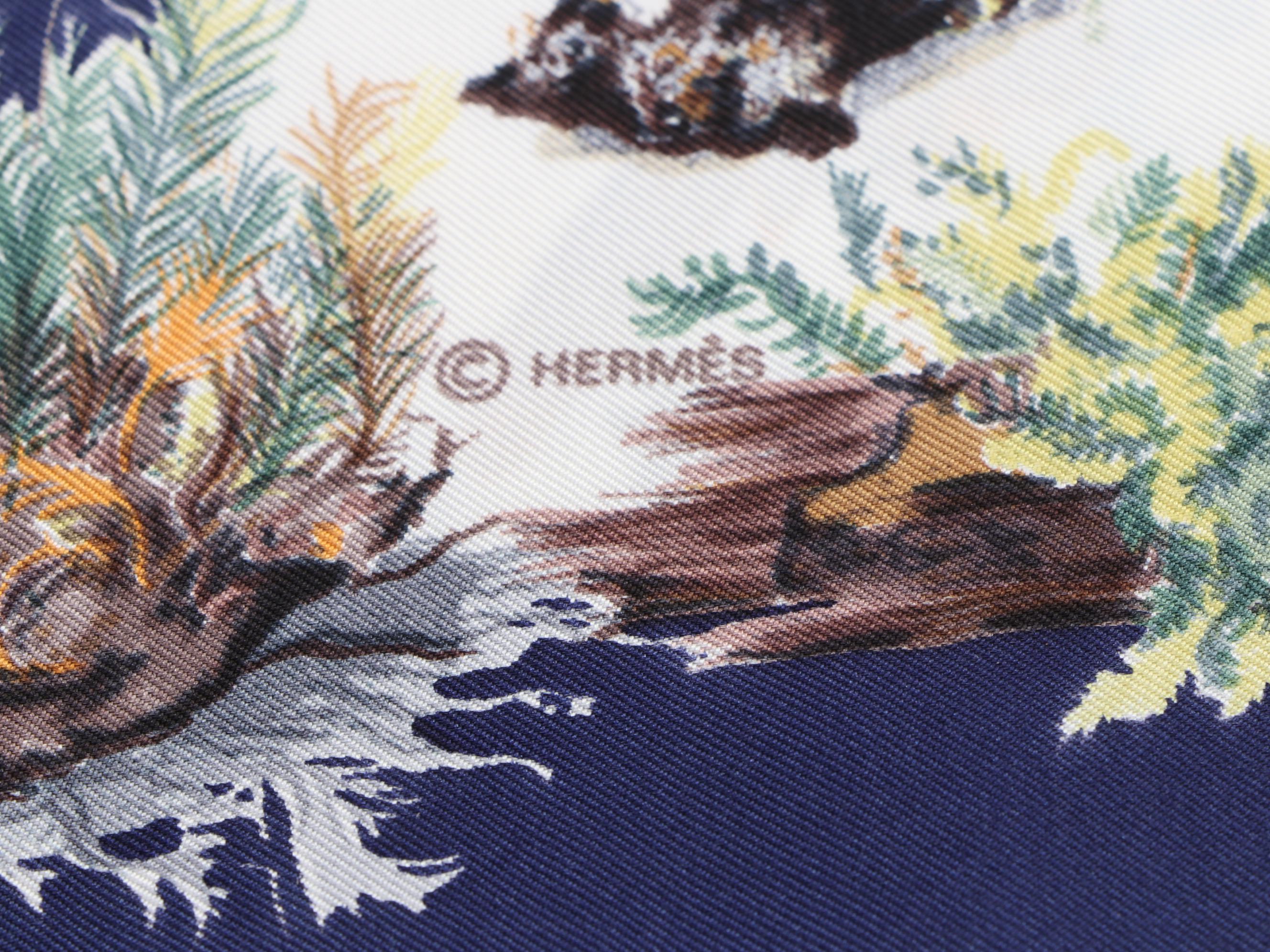 Hermès "Champignons" Silk Scarf