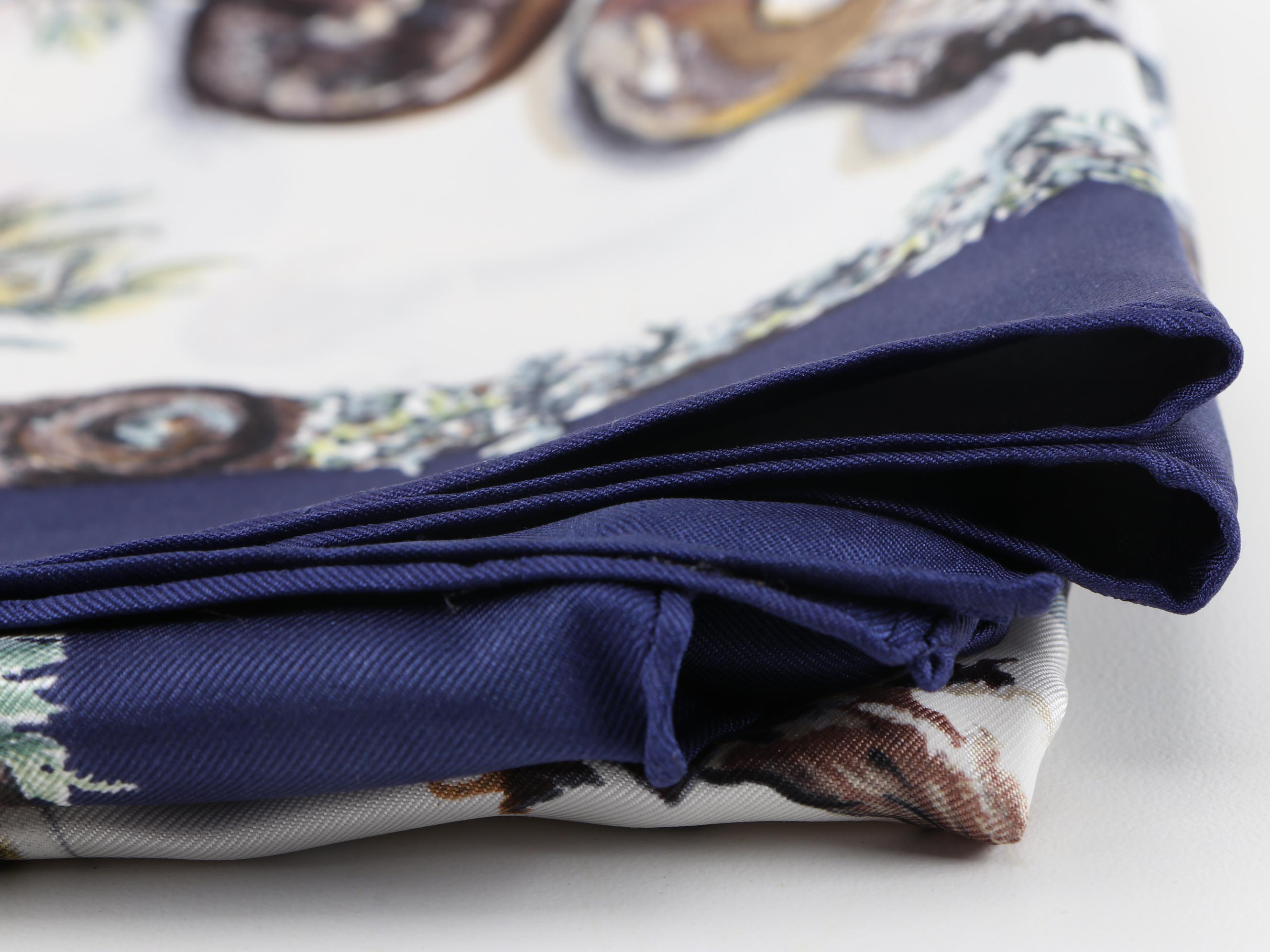 Hermès "Champignons" Silk Scarf