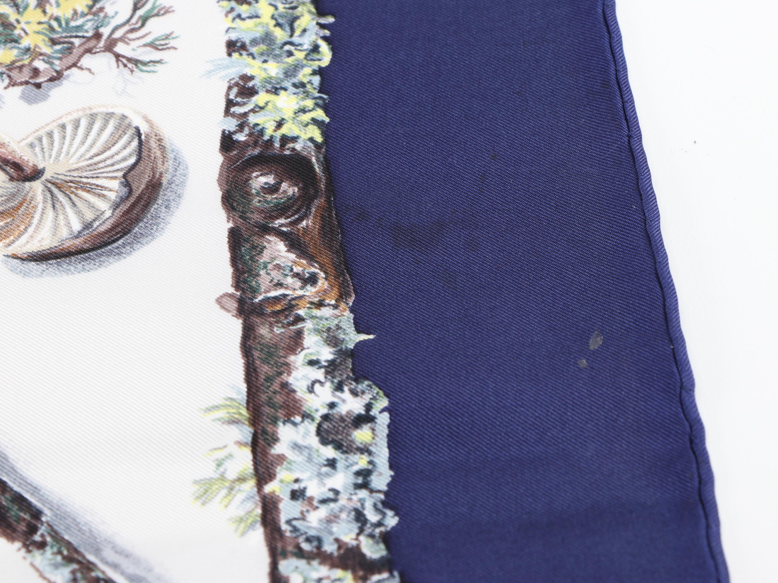Hermès "Champignons" Silk Scarf