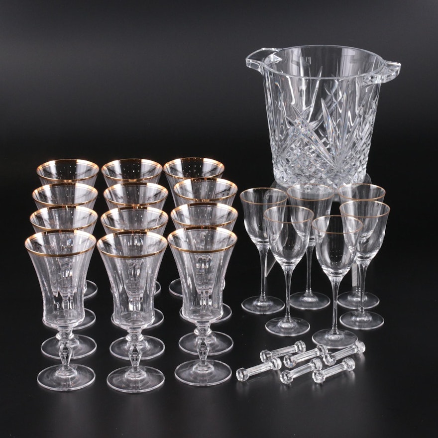 Mikasa "Jamestown Gold" Crystal Water Goblets and Other Crystal Tableware