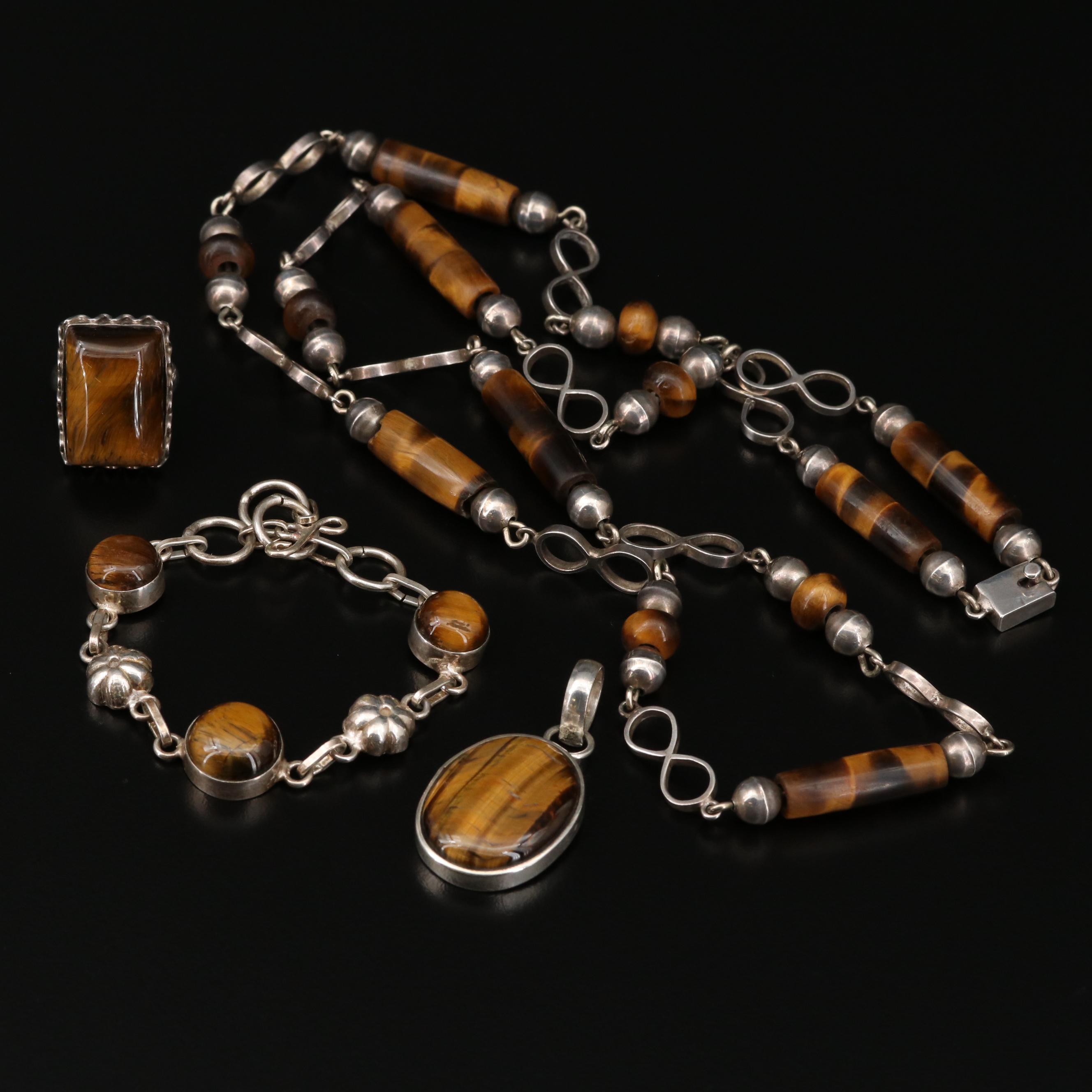 Sterling Silver Tiger's Eye Jewelry