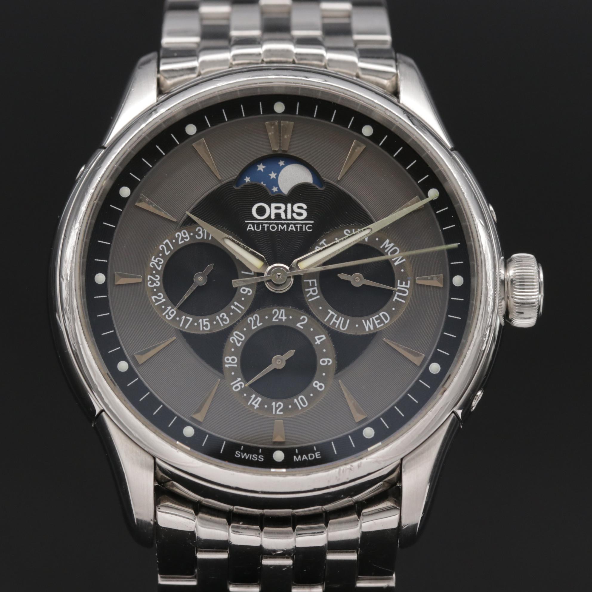 Oris Artelier Complication Moonphase Stainless Steel Automatic Watch