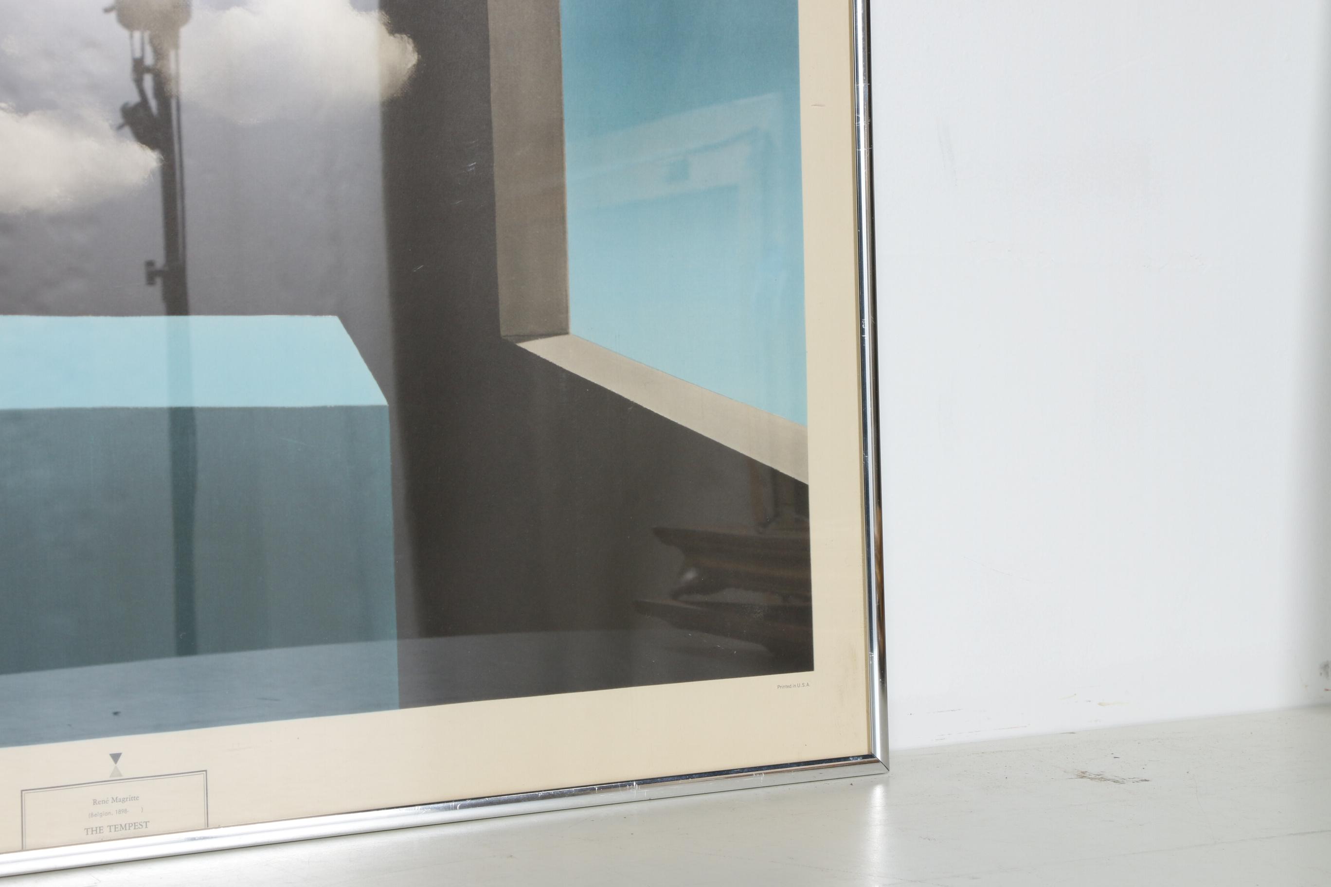 Lithograph After René Magritte "The Tempest"