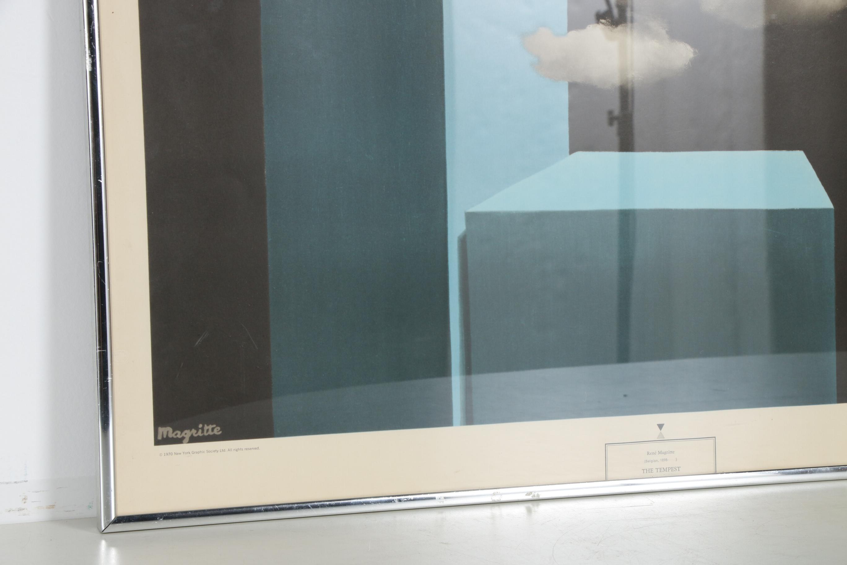 Lithograph After René Magritte "The Tempest"