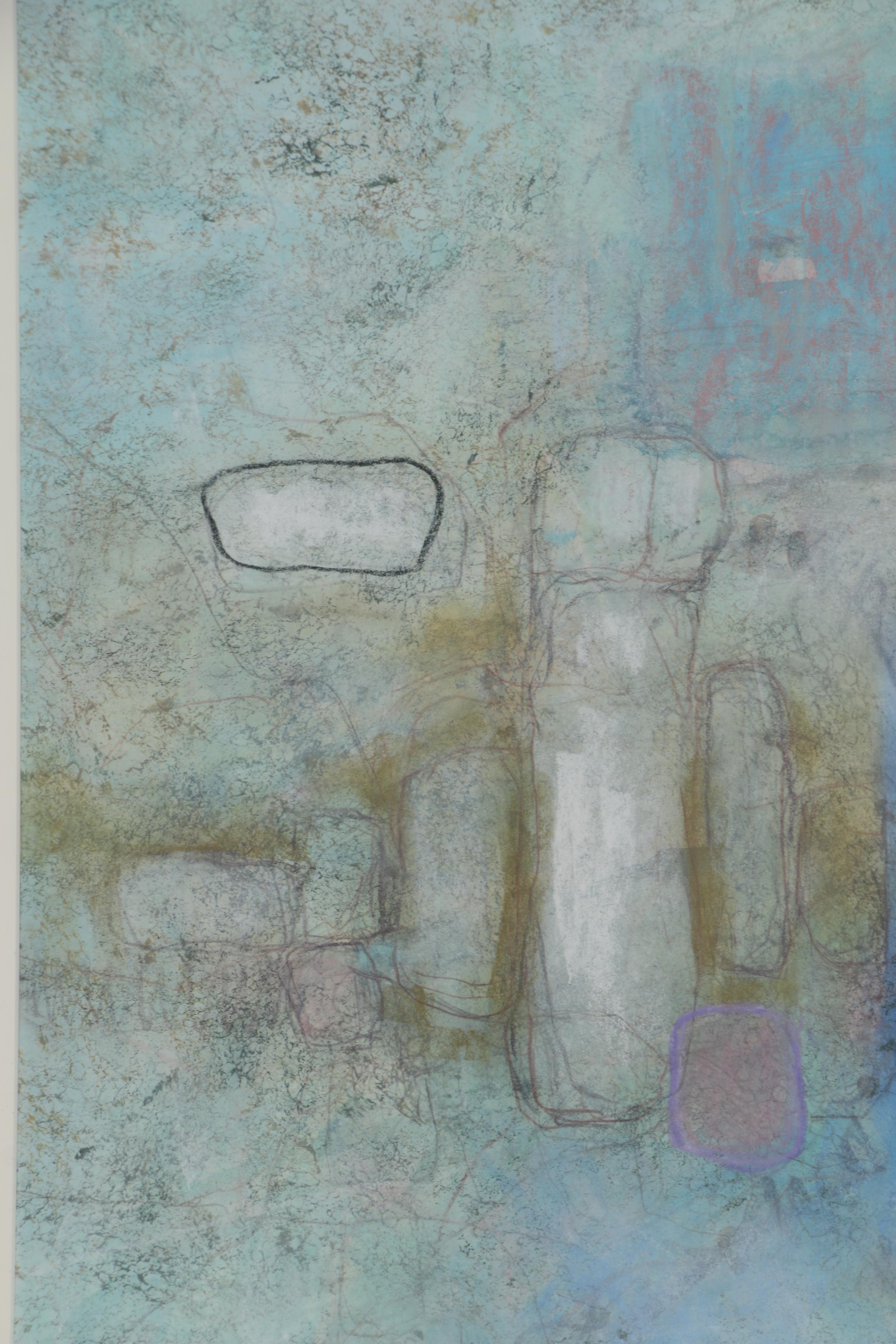 Houlgate Davenport Abstract Gouache Painting "Bare Bones I"