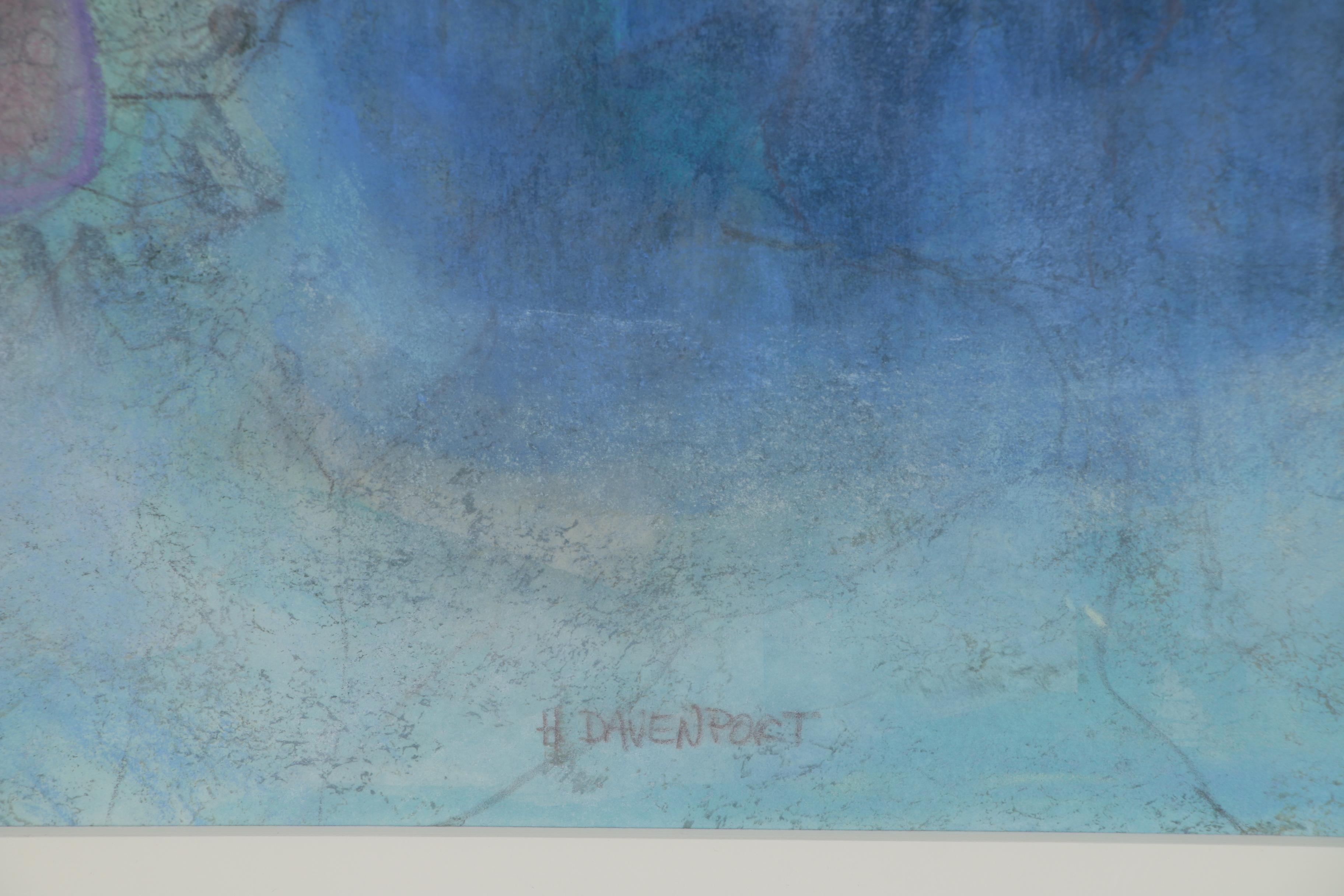 Houlgate Davenport Abstract Gouache Painting "Bare Bones I"