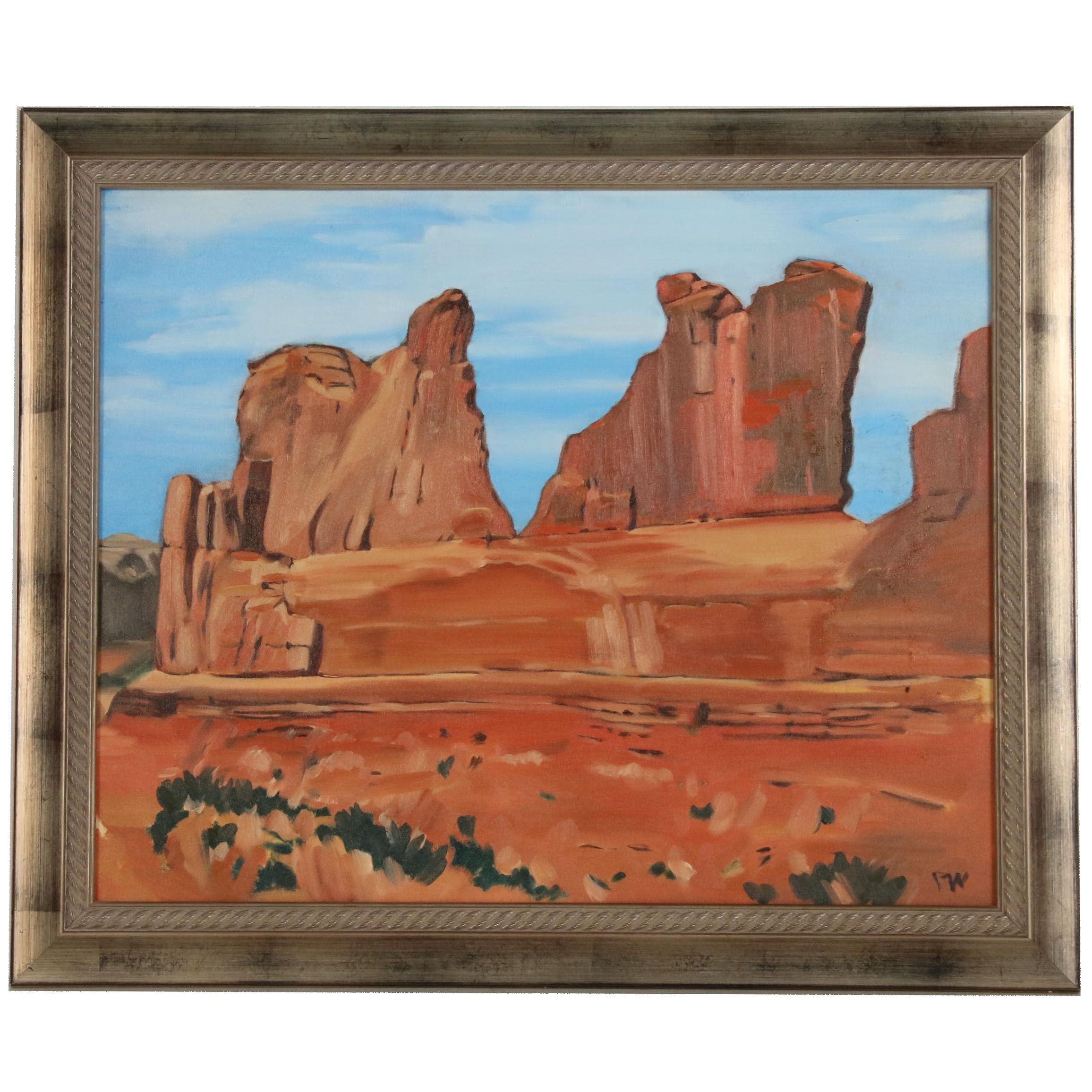 Paul Wolven Oil Painting "Arches"