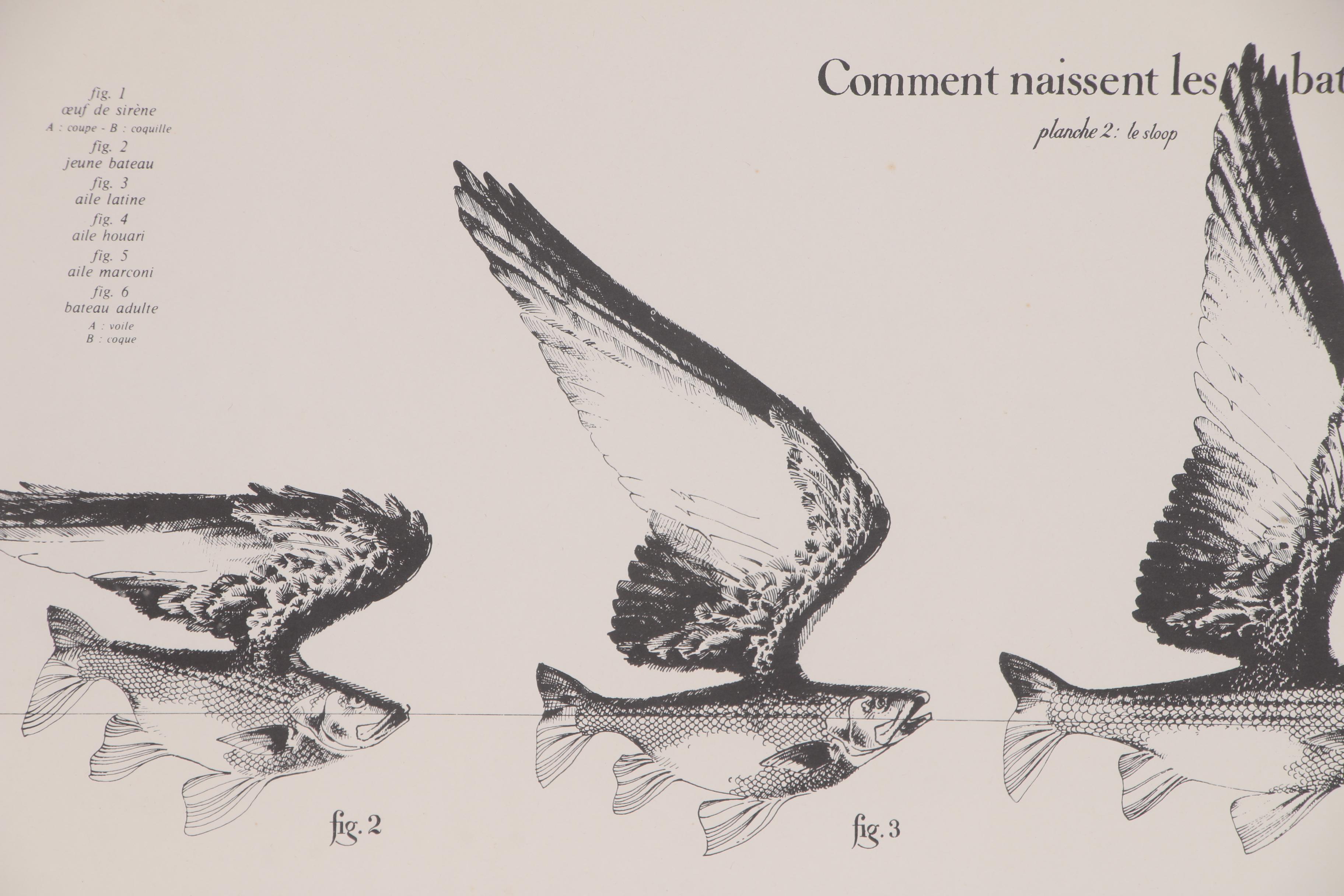 Photolithograph after Jean-Olivier Héron "Comment Naissent les Bateaux", 1983