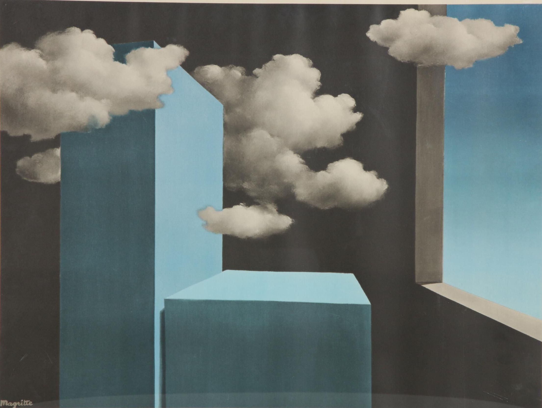 Lithograph After René Magritte "The Tempest"