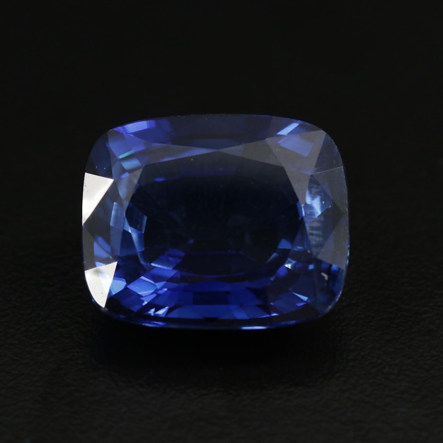 Loose 34.31 CT Synthetic Sapphire with GIA Report