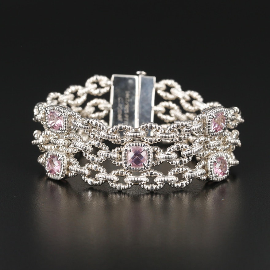 Charles Krypell Sterling Silver Topaz Bracelet