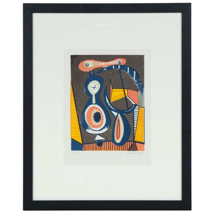 Leo Russell Abstract Serigraph