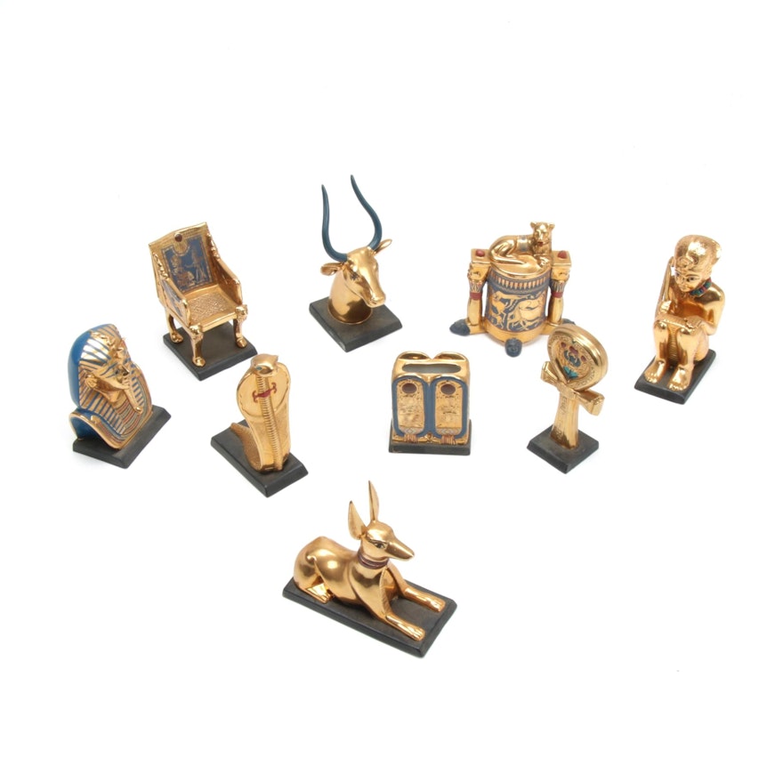 Franklin Mint Porcelain Egyptian Antiquity Figurines