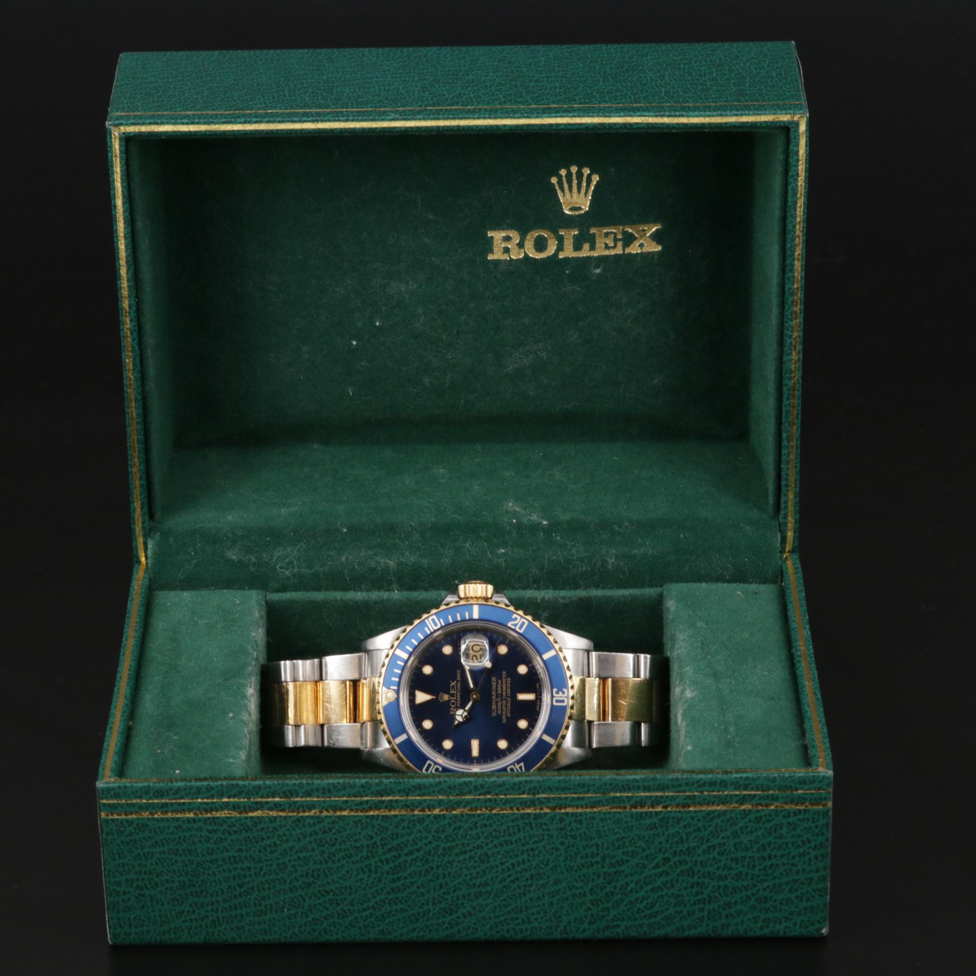 Rolex Submariner 16803 18K Gold and Stainless Steel Automatic Watch