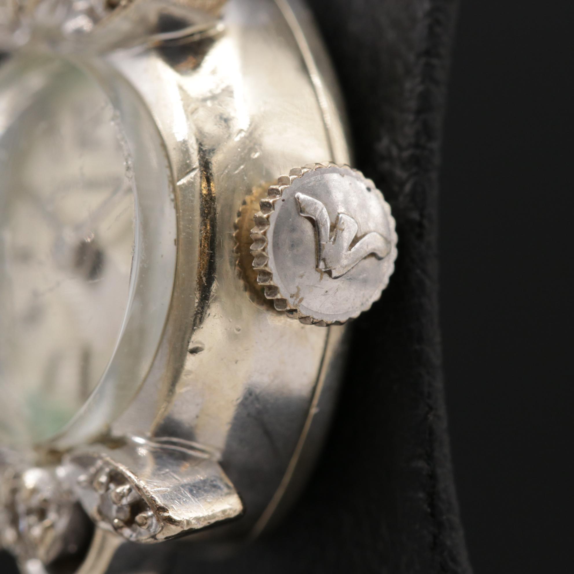 Wittnauer 14K Gold and Diamond Stem Wind Watch