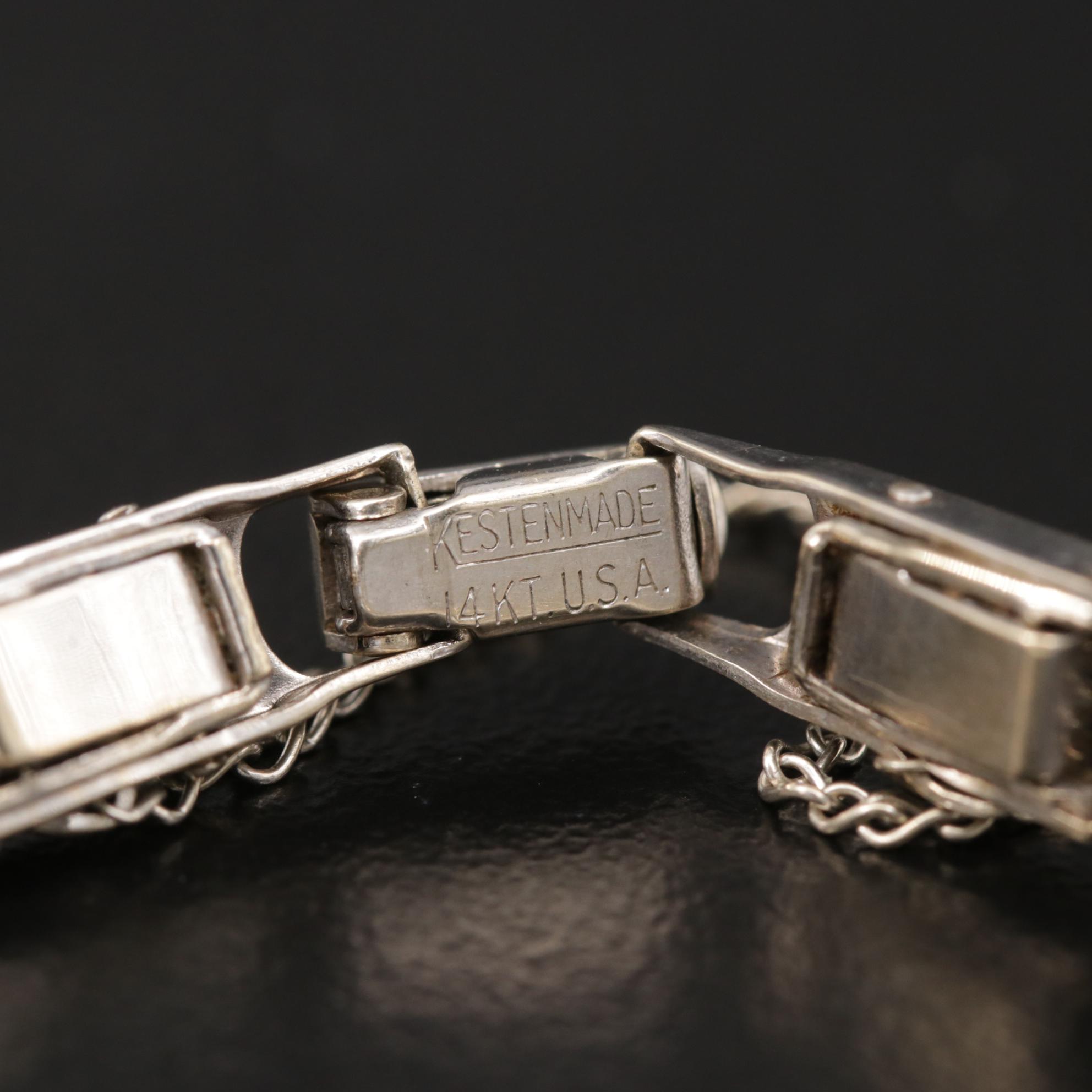 Wittnauer 14K Gold and Diamond Stem Wind Watch