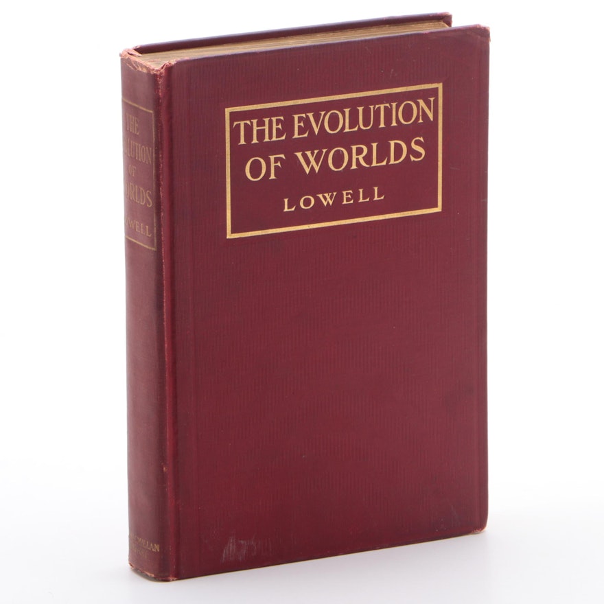 First Edition "The Evolution of Worlds" by Percival Lowell, 1909