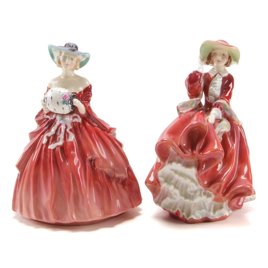 Royal Doulton "Top O' The Hill" and "Genevieve" China Figurines