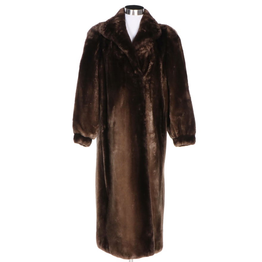 Phantom Sheared Beaver Fur Full-Length Coat from Thomas McElroy Furs