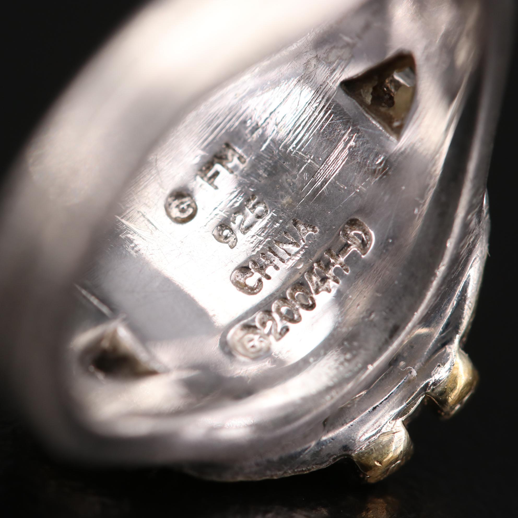 Franklin Mint Harley Davidson Bald Eagle and Shield Ring with Enamel Accents