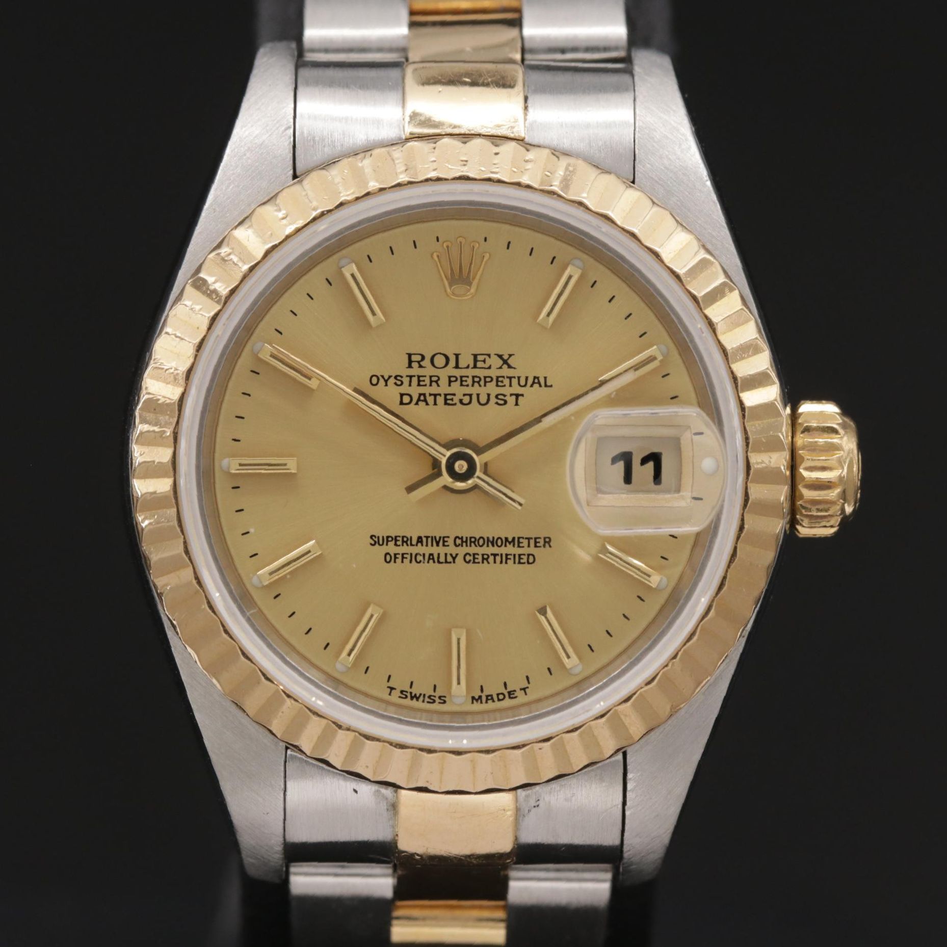 1999 Rolex Datejust 18K Gold and Stainless Steel Automatic Watch