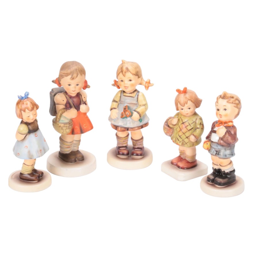 Goebel M.I. Hummel Club Edition Hand-Painted Bisque Porcelain Figurines