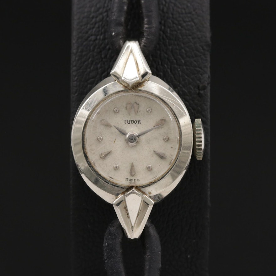 Tudor 18K Stem Wind Wristwatch, Vintage