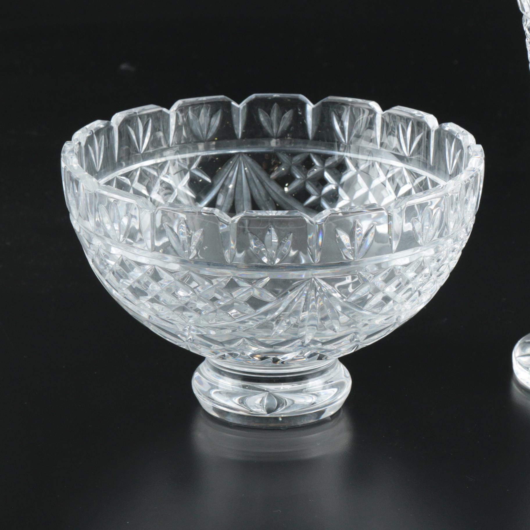 Waterford Crystal "Penrose" Vase and Centerpiece Bowl