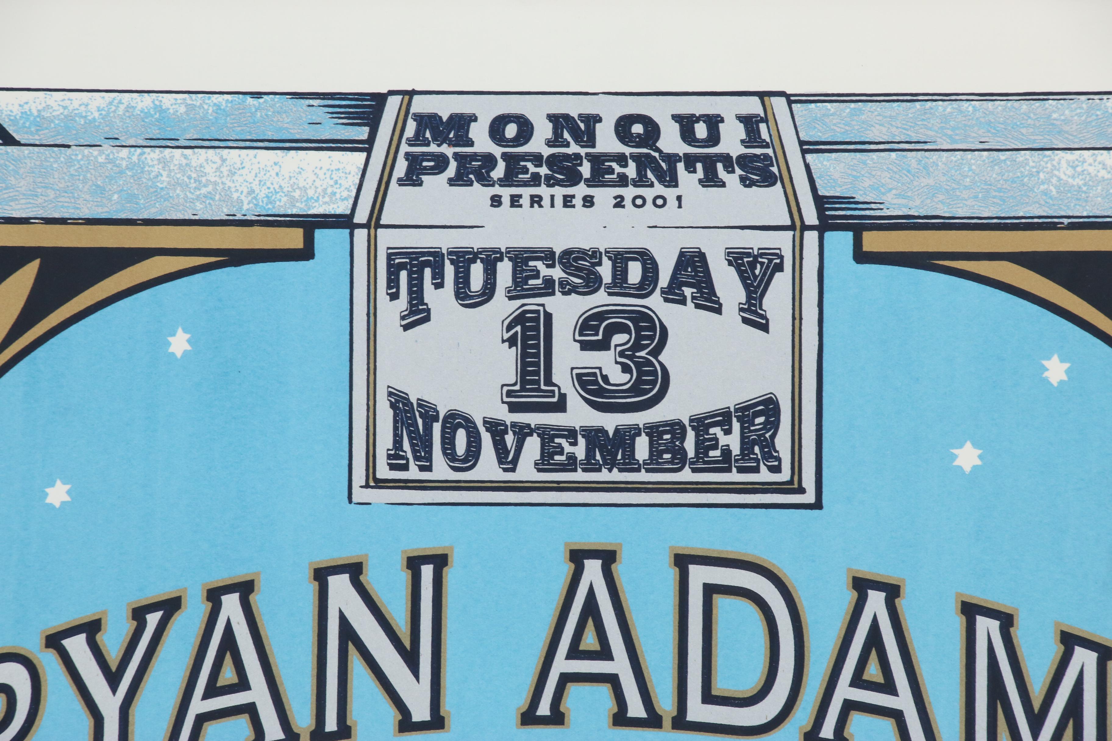 Mike King and Gary Houston Serigraph Poster for Ryan Adams at Roseland Theater