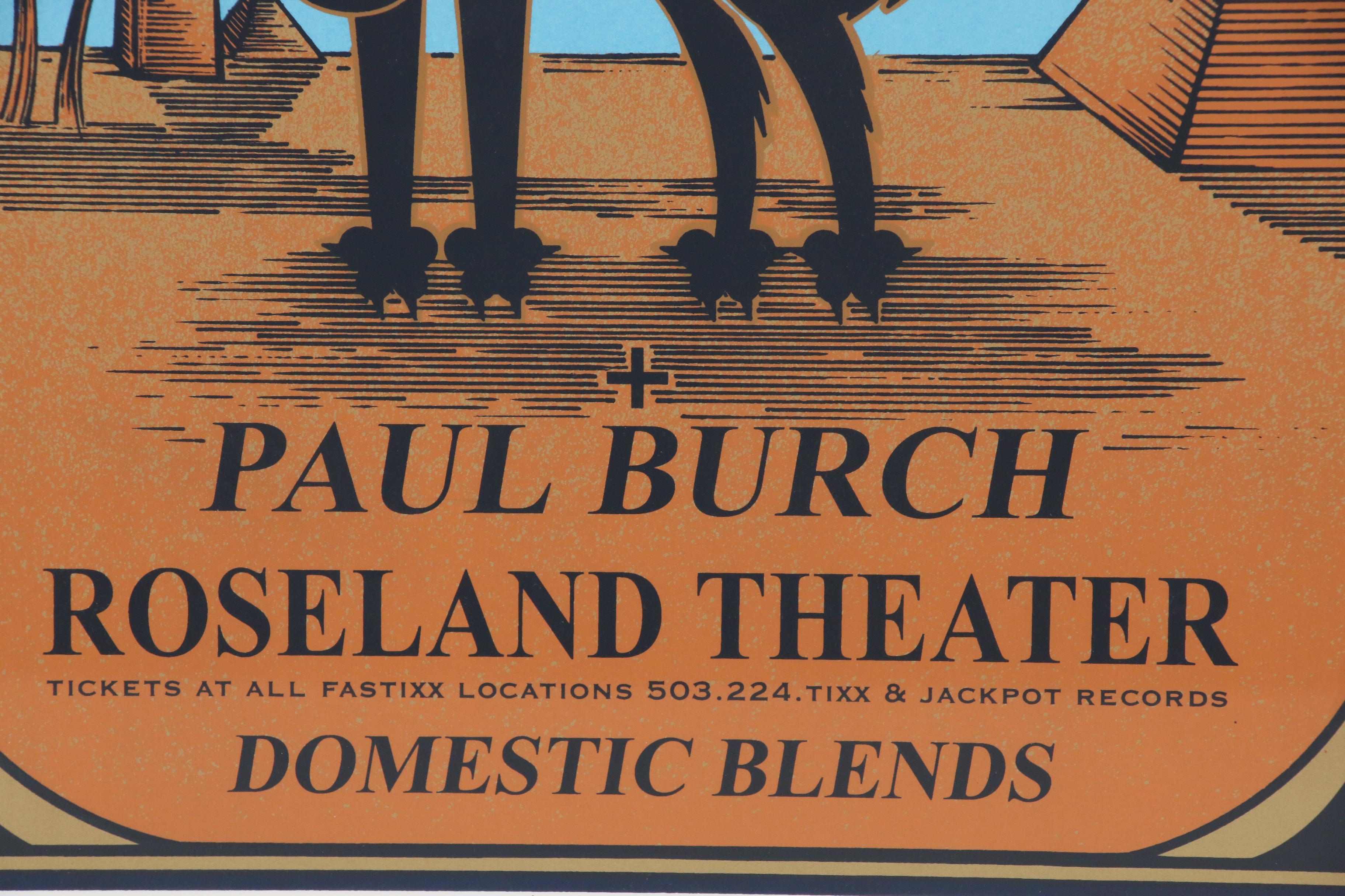 Mike King and Gary Houston Serigraph Poster for Ryan Adams at Roseland Theater