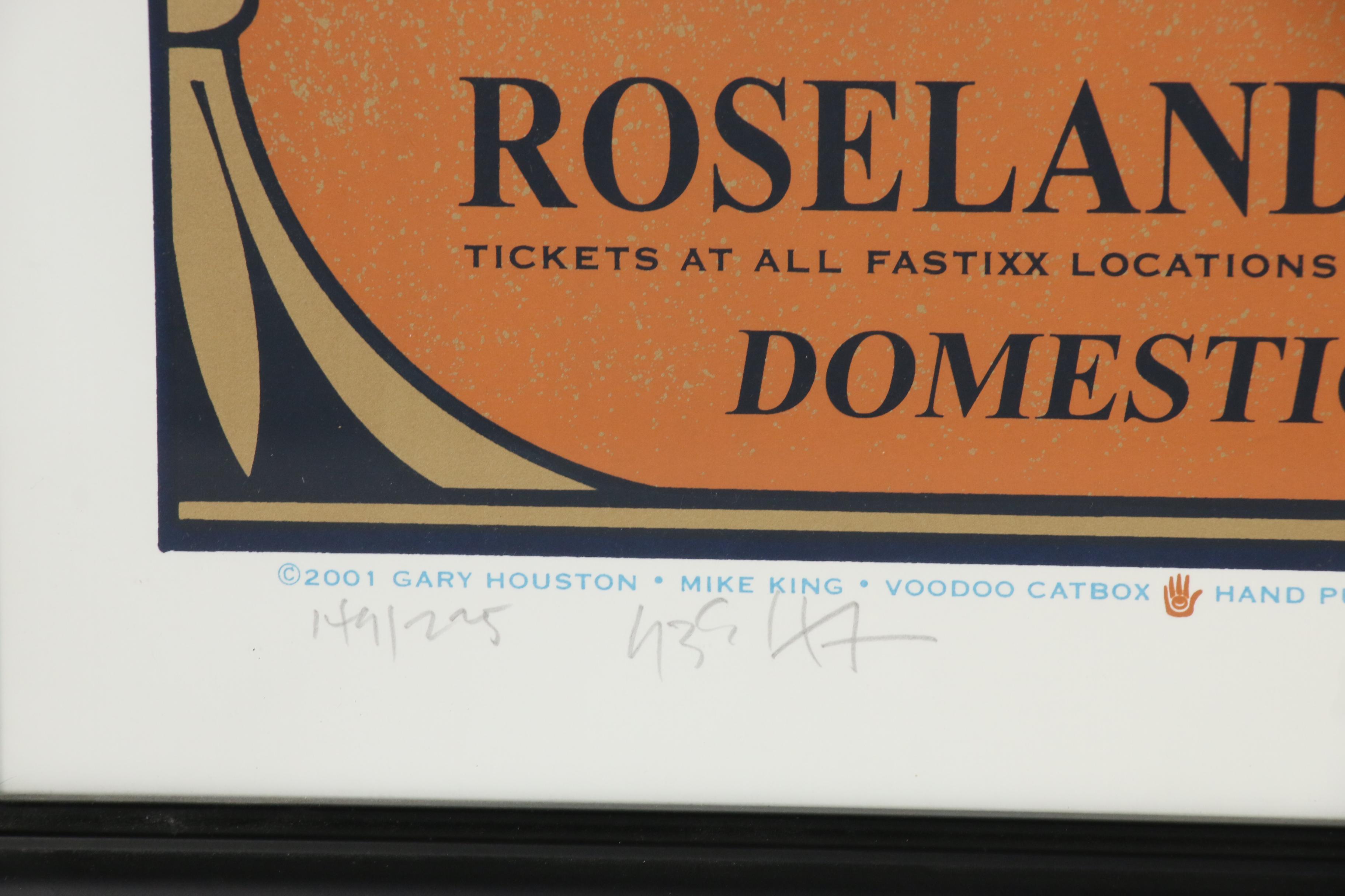 Mike King and Gary Houston Serigraph Poster for Ryan Adams at Roseland Theater