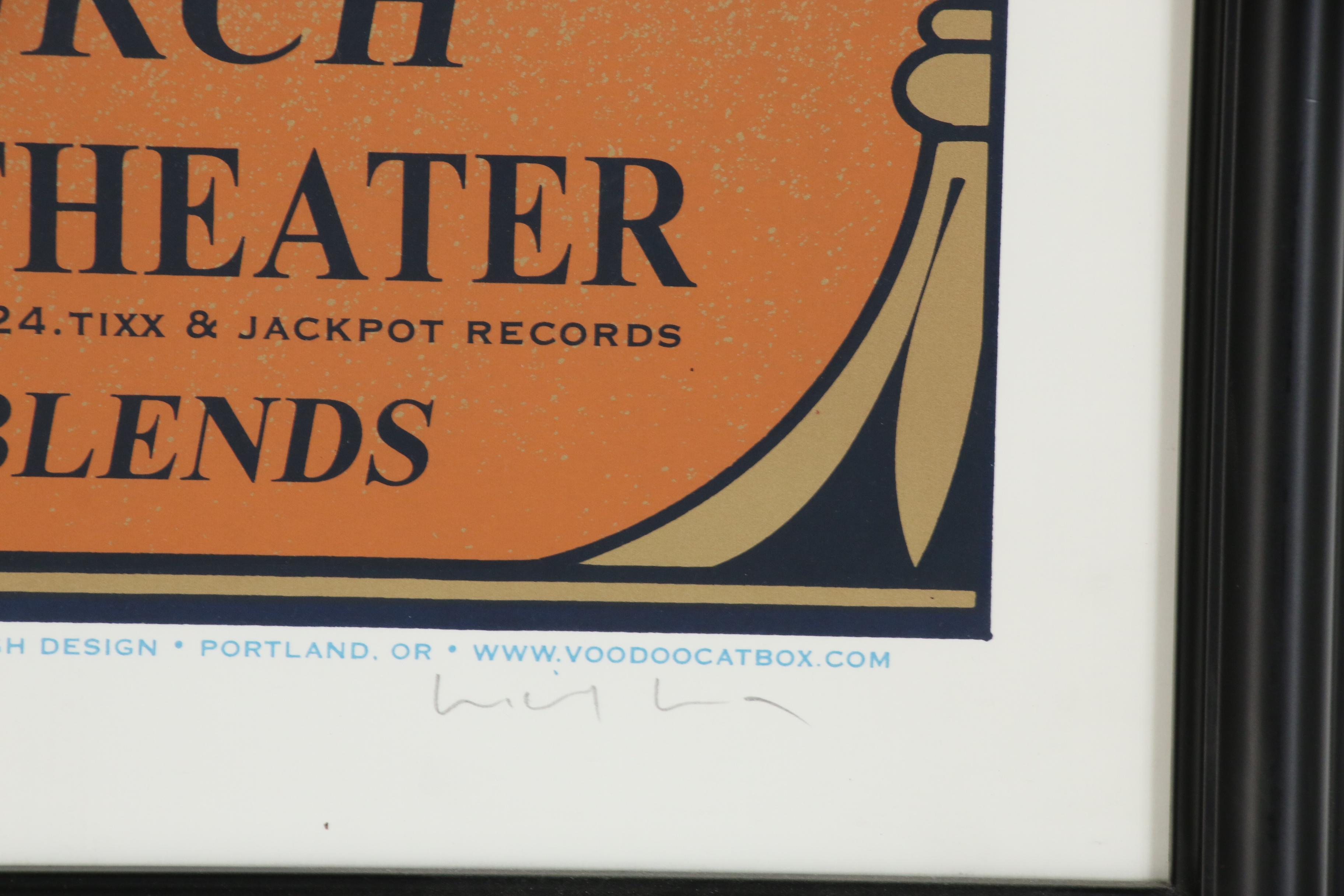 Mike King and Gary Houston Serigraph Poster for Ryan Adams at Roseland Theater