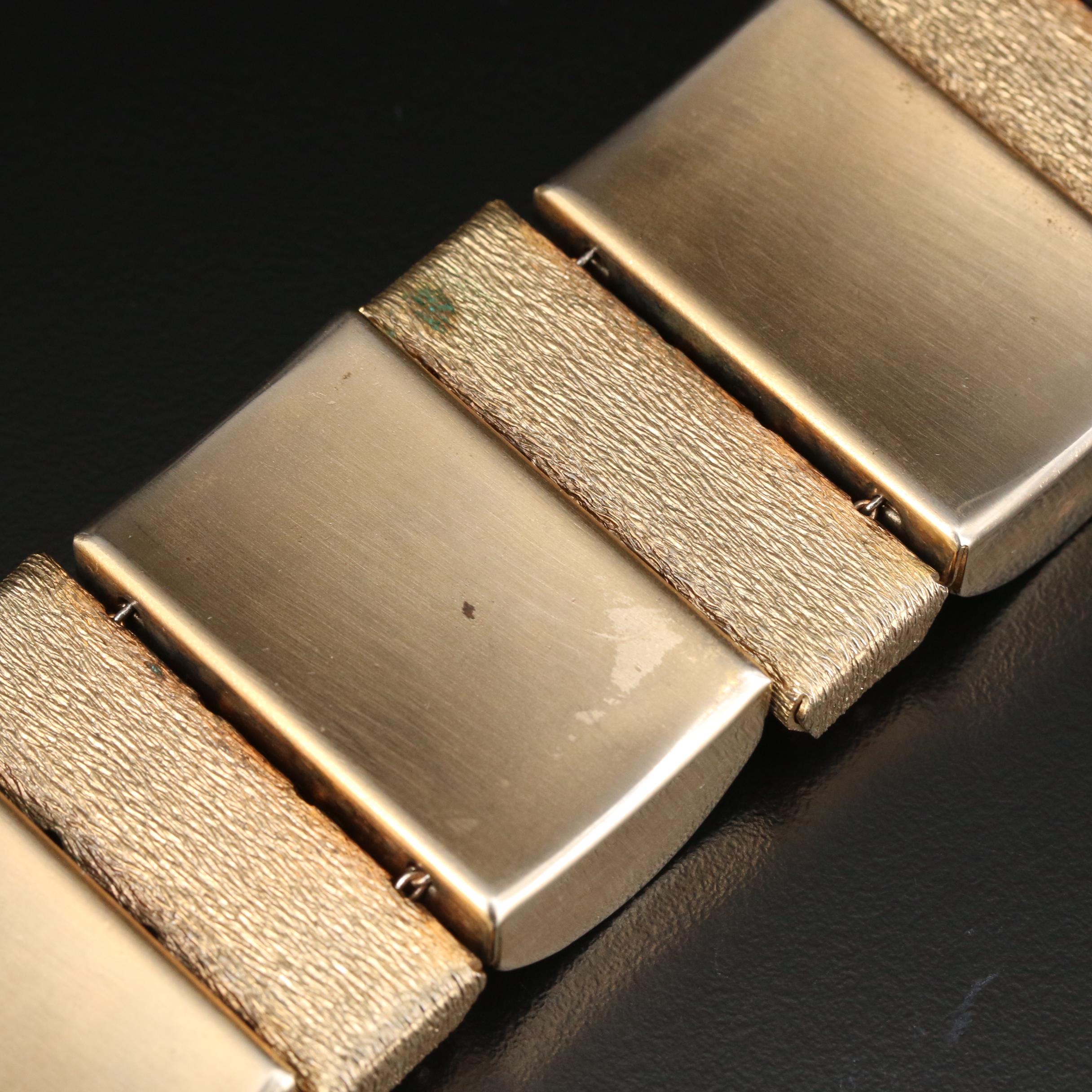 1950s Pink "Moonglow" and Rhinestone Bracelet