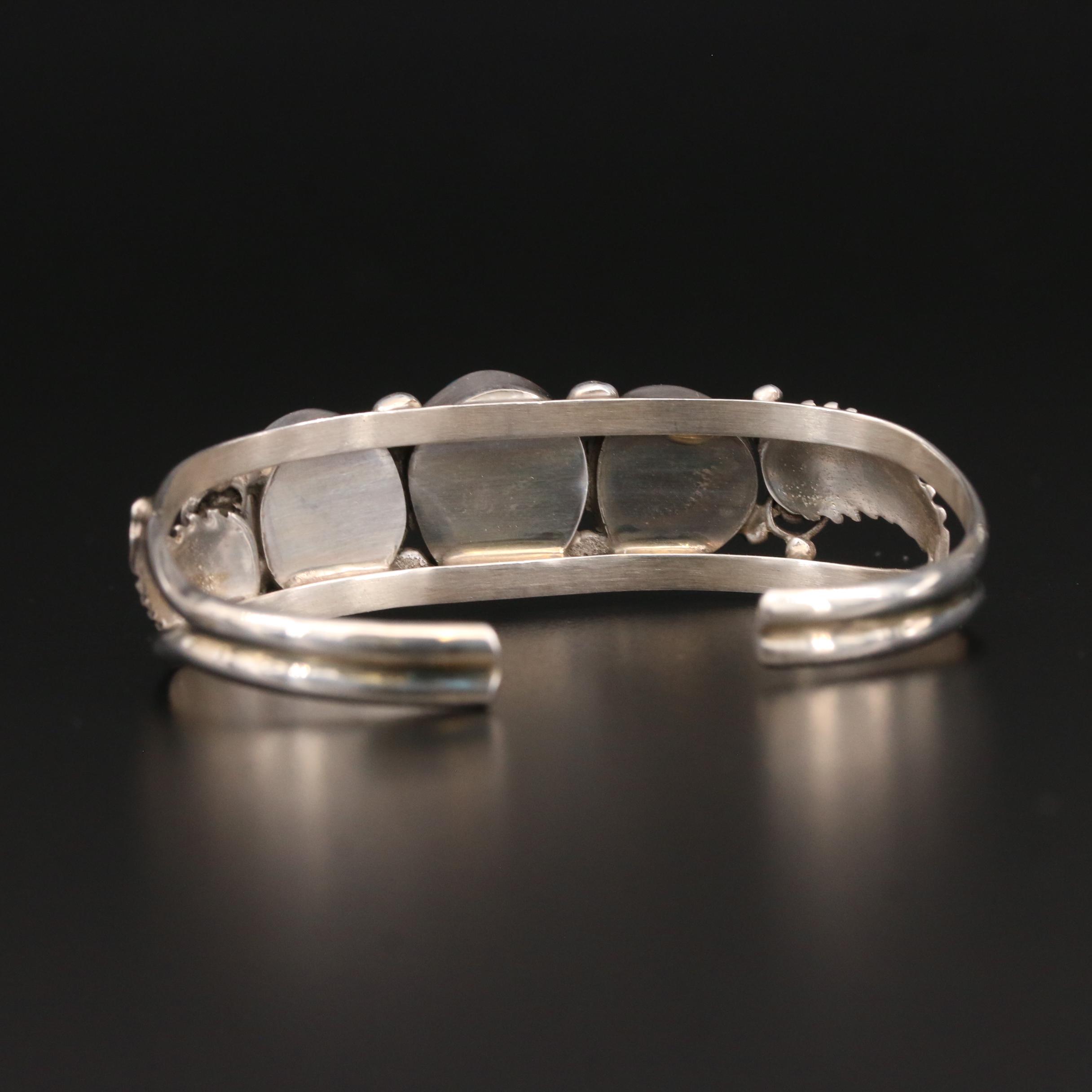 Abraham Begay Navajo Diné Sterling Turquoise Cuff Bracelet