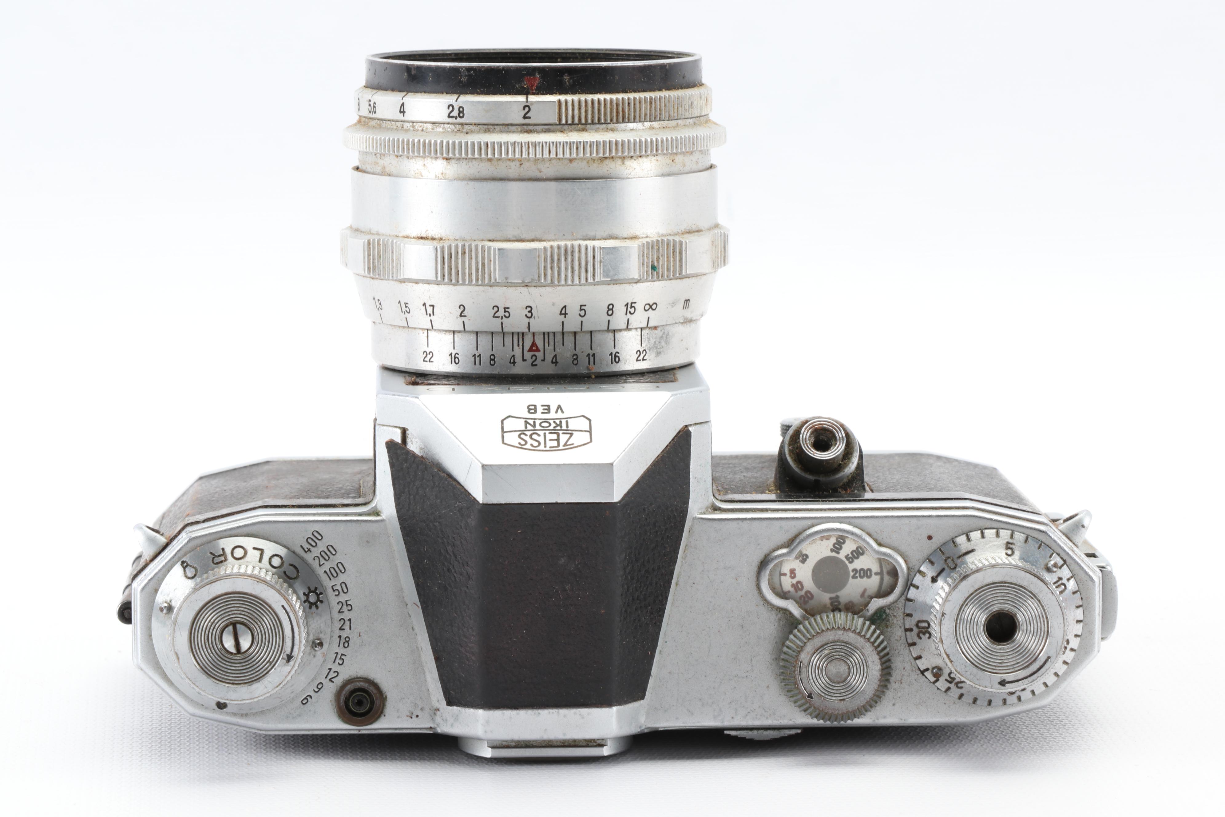 Zeiss Ikon VEB Contax D with Carl Zeiss Jena red T* Biotar 2/58mm  Accessories