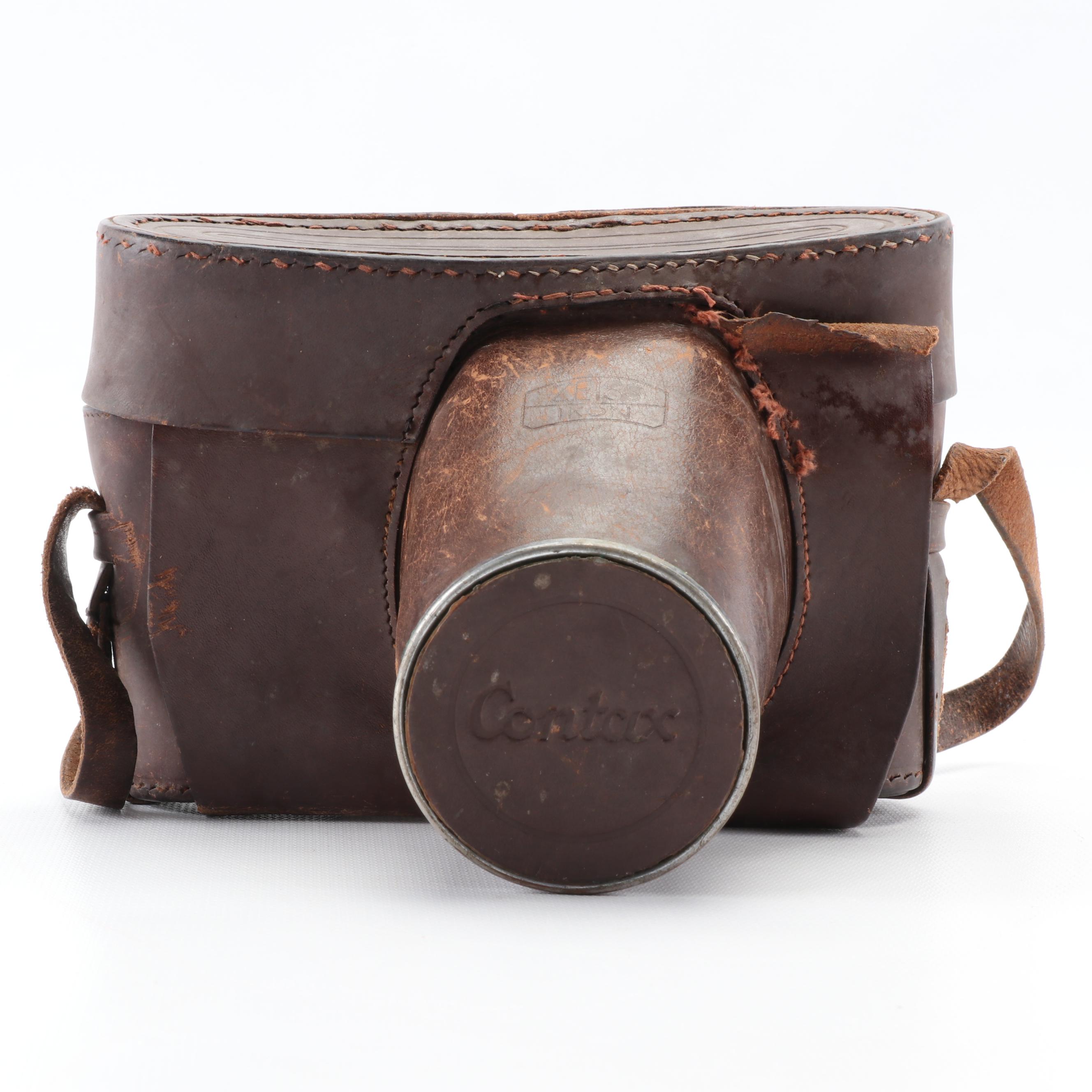 Zeiss Ikon VEB Contax D with Carl Zeiss Jena red T* Biotar 2/58mm  Accessories