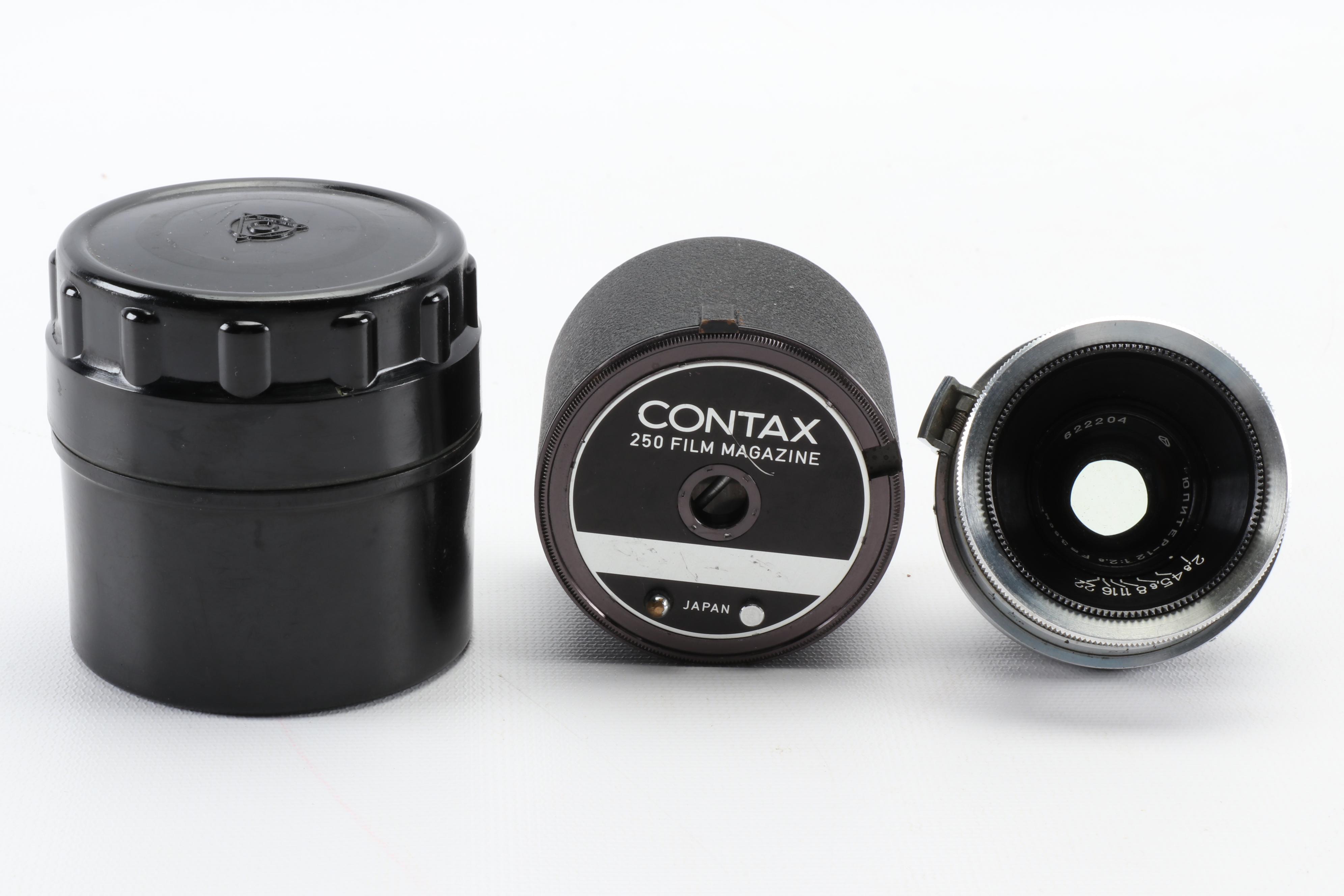 Zeiss Ikon VEB Contax D with Carl Zeiss Jena red T* Biotar 2/58mm  Accessories