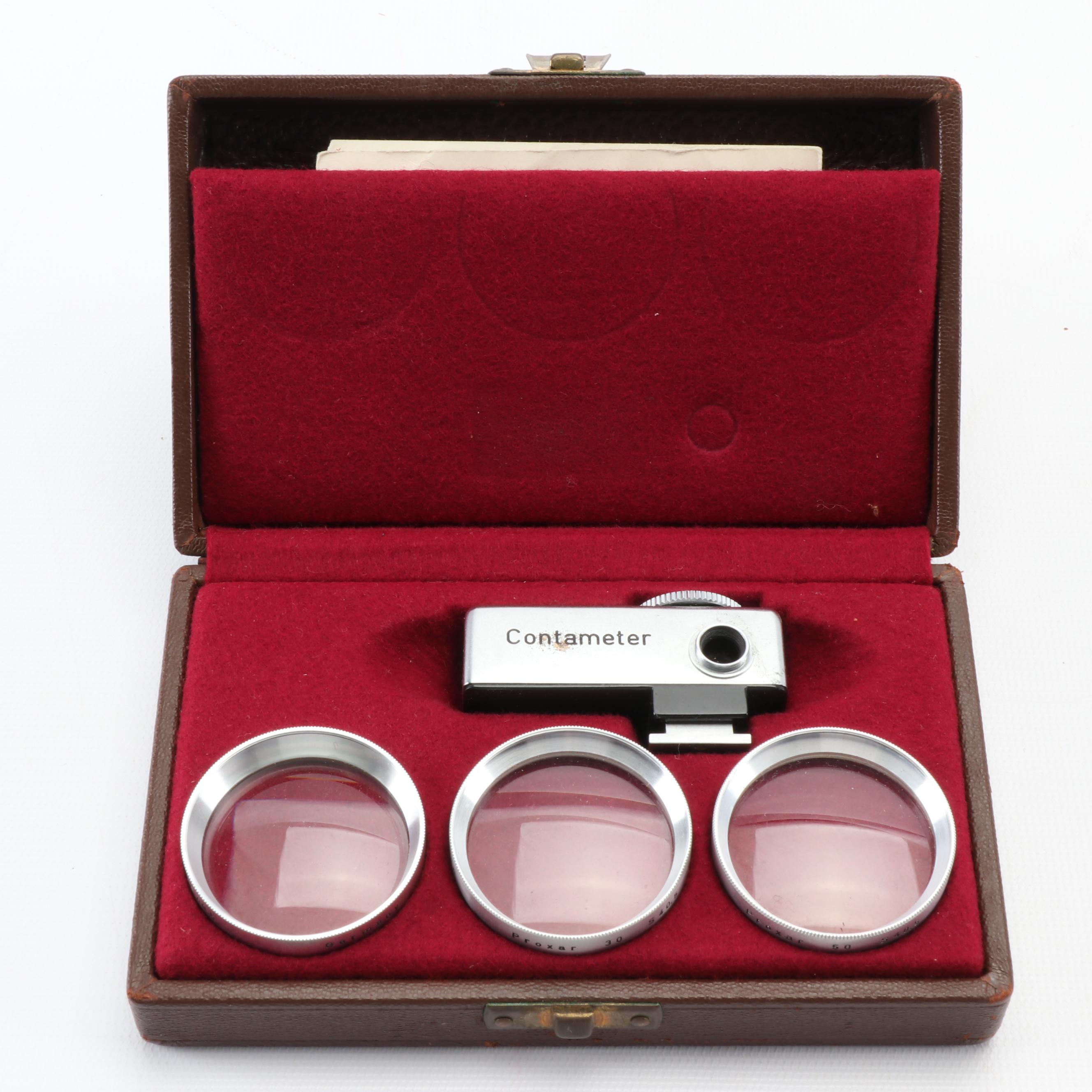 Zeiss Ikon VEB Contax D with Carl Zeiss Jena red T* Biotar 2/58mm  Accessories