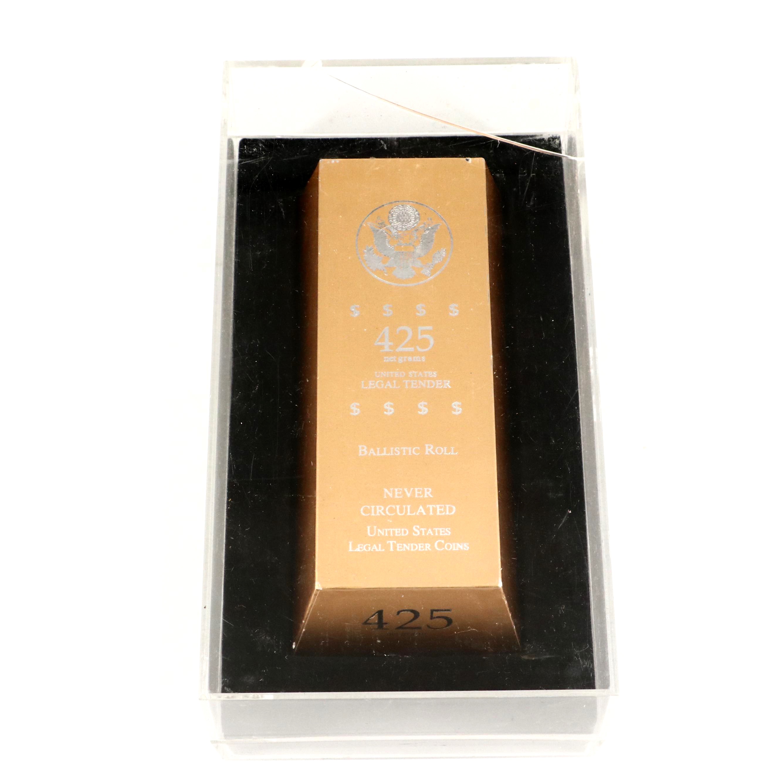 Ballistic Roll of Uncirculated George Washington Presidential One Dollar Coins